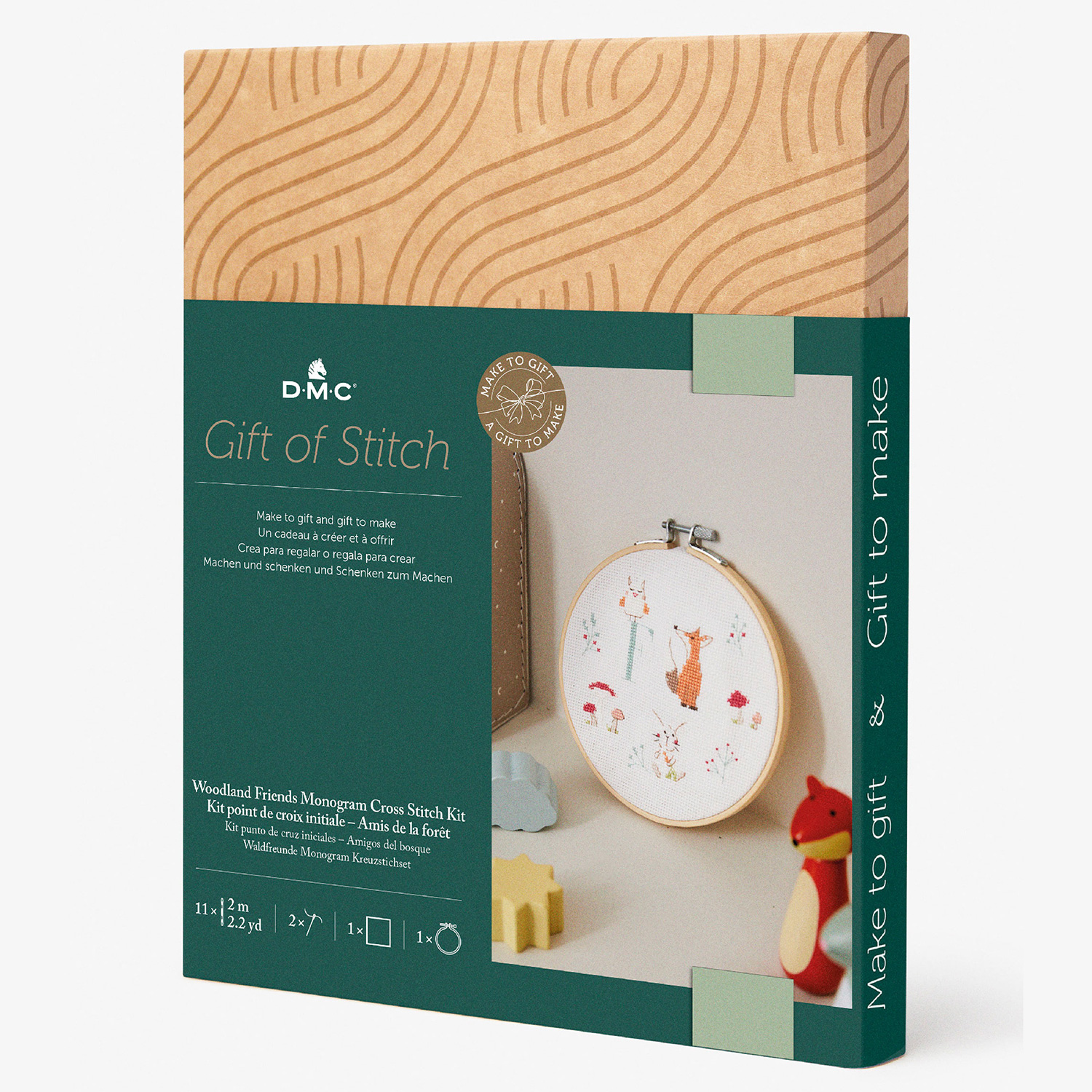 [Order / return is not possible] DMC-BK1968 DMC Embroidery Kit Woodland Friends Monogram - Forest Friends Monogram (Set)
