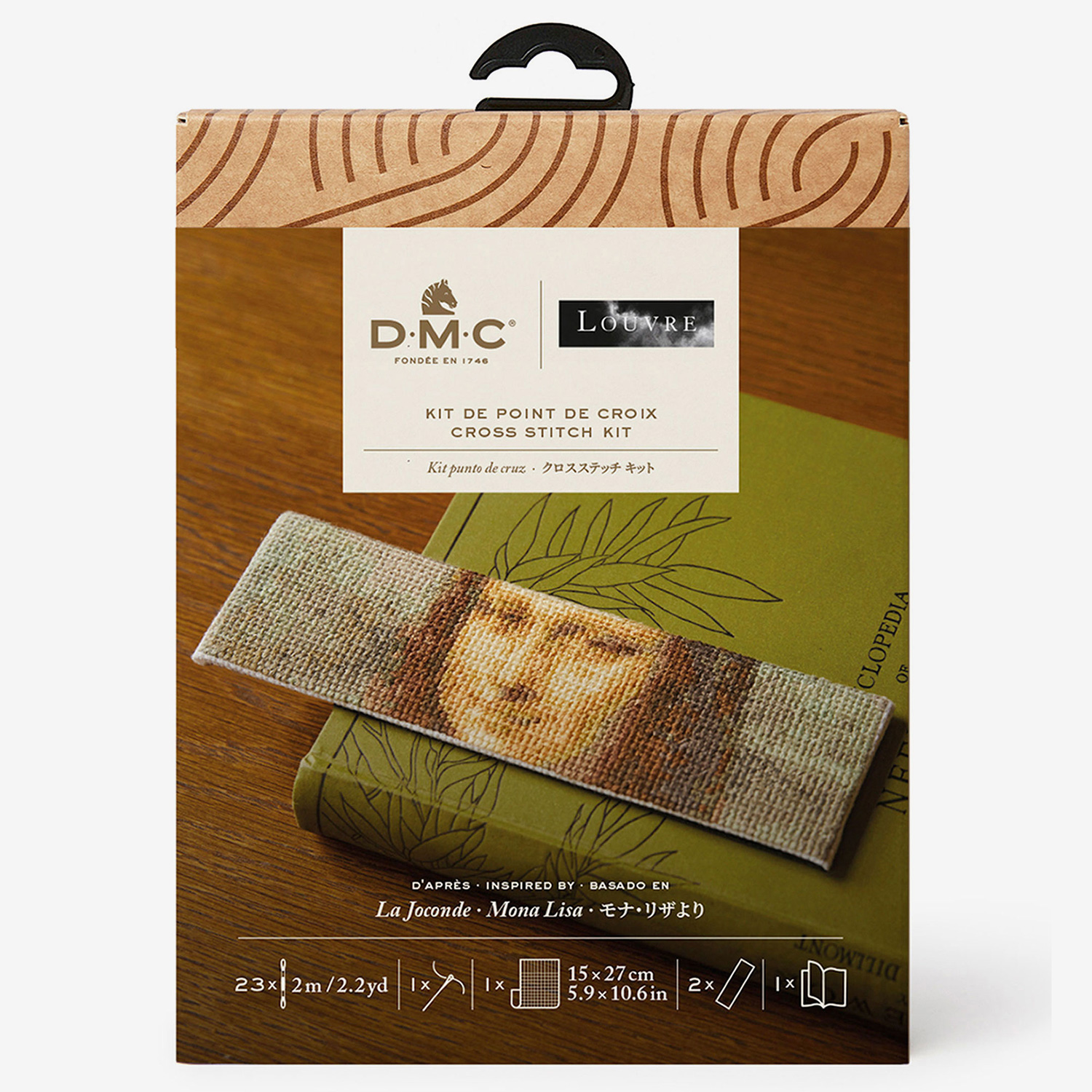 [Order / return is not possible] DMC-BK1973-81 DMC x Louvre Museum  Leonardo da Vinci's "Mona Lisa" [Bookmark] / Cross Stitch Kit [Intermediate] (Set)