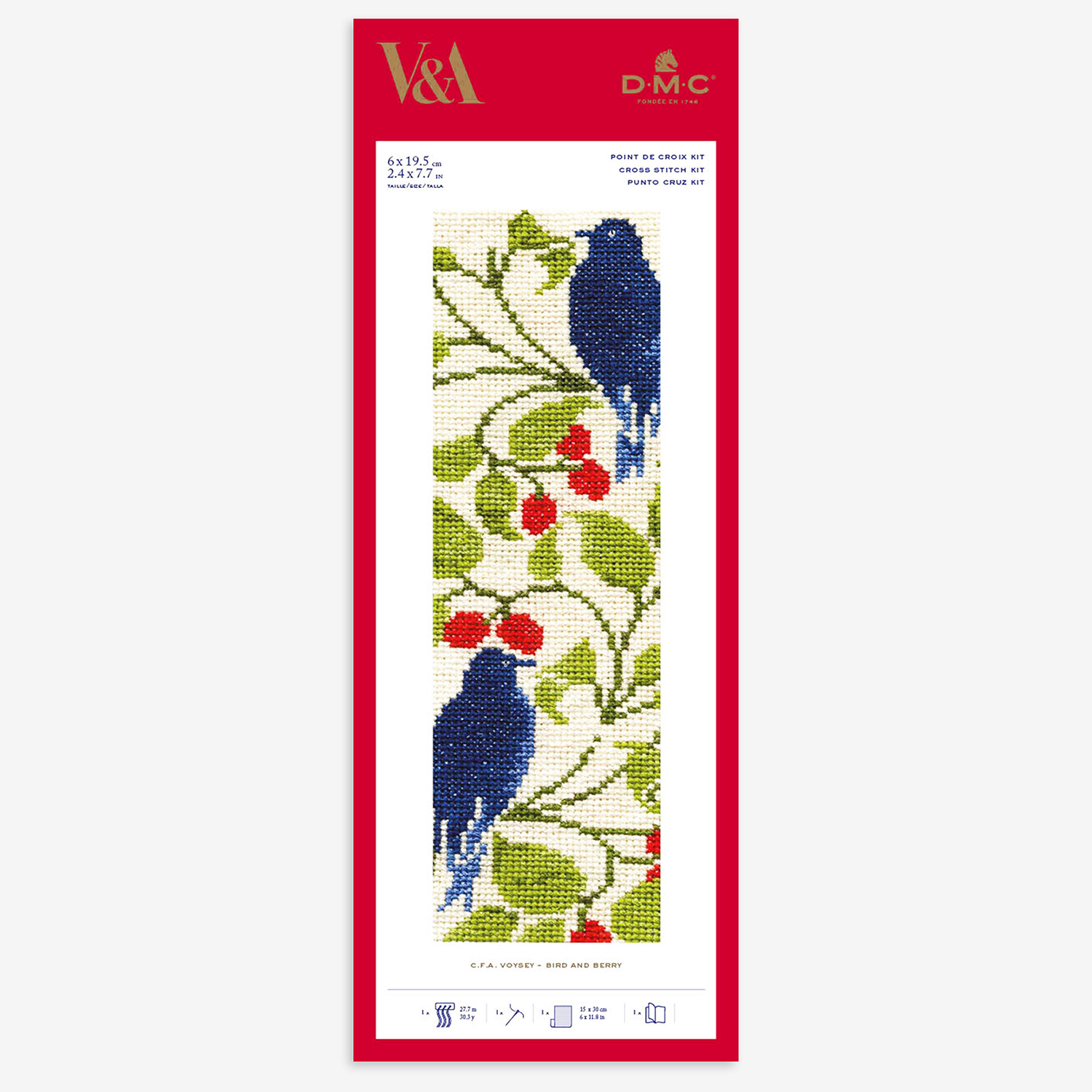 [Order / return is not possible] DMC-BL1171-77 DMC Bird & Berry [Charles Boise] Cross Stitch Kit Bookmark (Set)