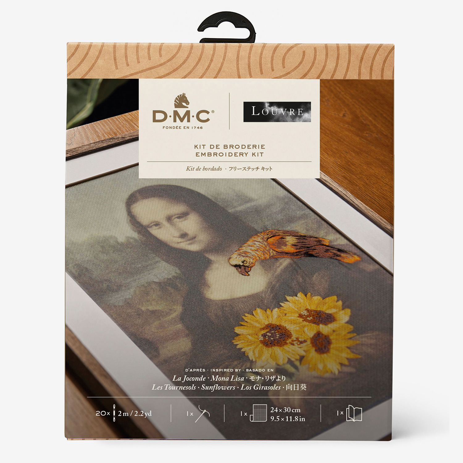 [Order / return is not possible] DMC-TB183-81 DMC x Louvre Museum  Sunflower / Free Stitch Kit [Advanced] (Set) from Leonardo da Vinci & Maratta's "Mona Lisa" Sunflower / Free Stitch Kit [Advanced]