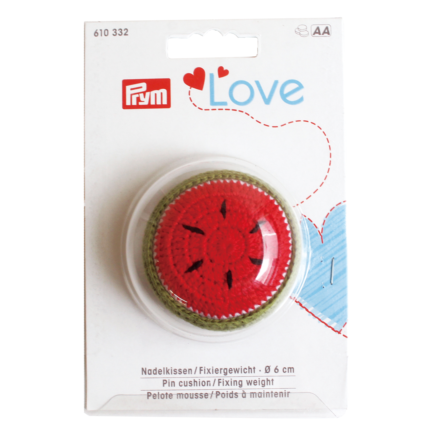 PRM610332 Prym Fruit Pin Cushion Watermelon (pcs)