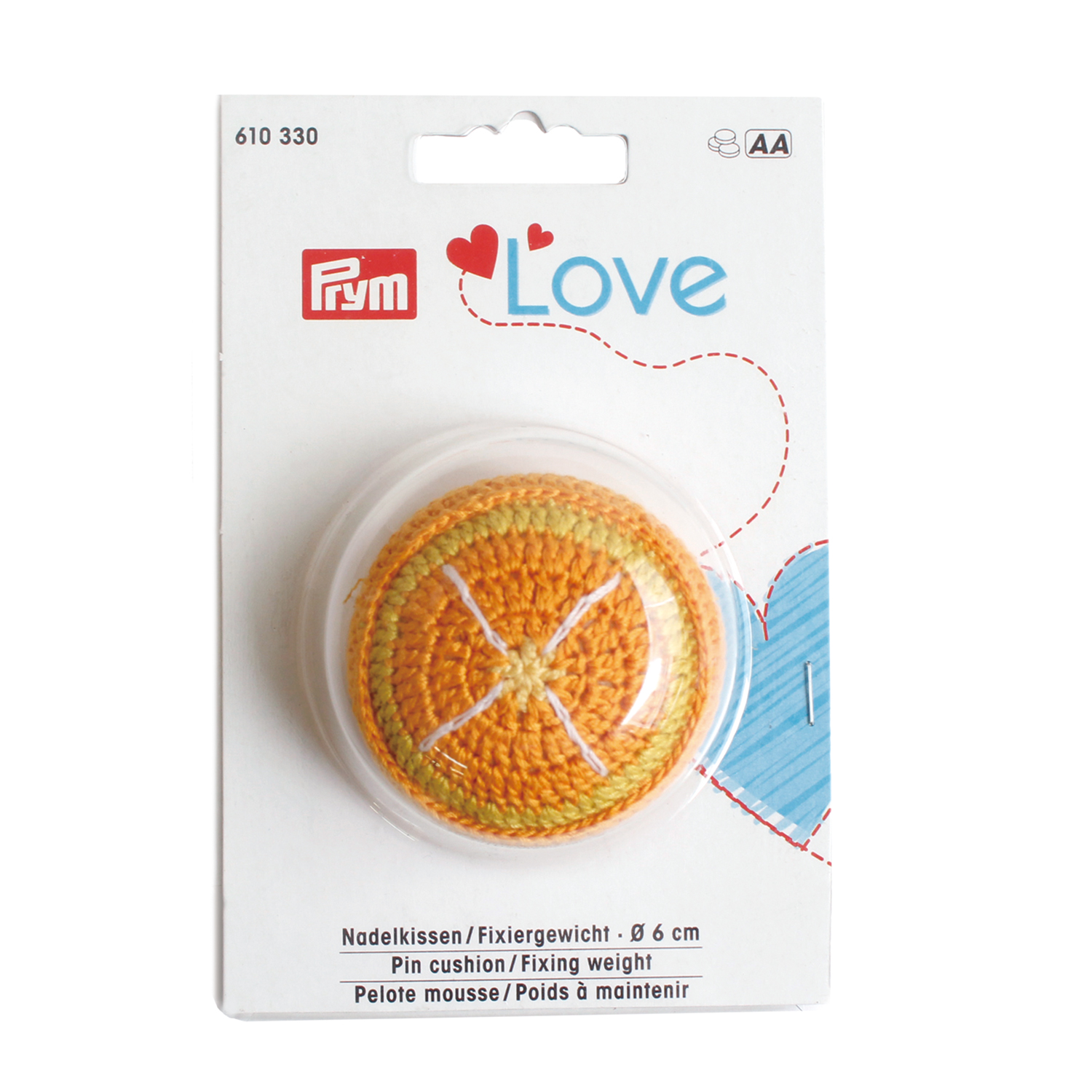 PRM610330 Prym Fruit Pin Cushion Orange (pcs)