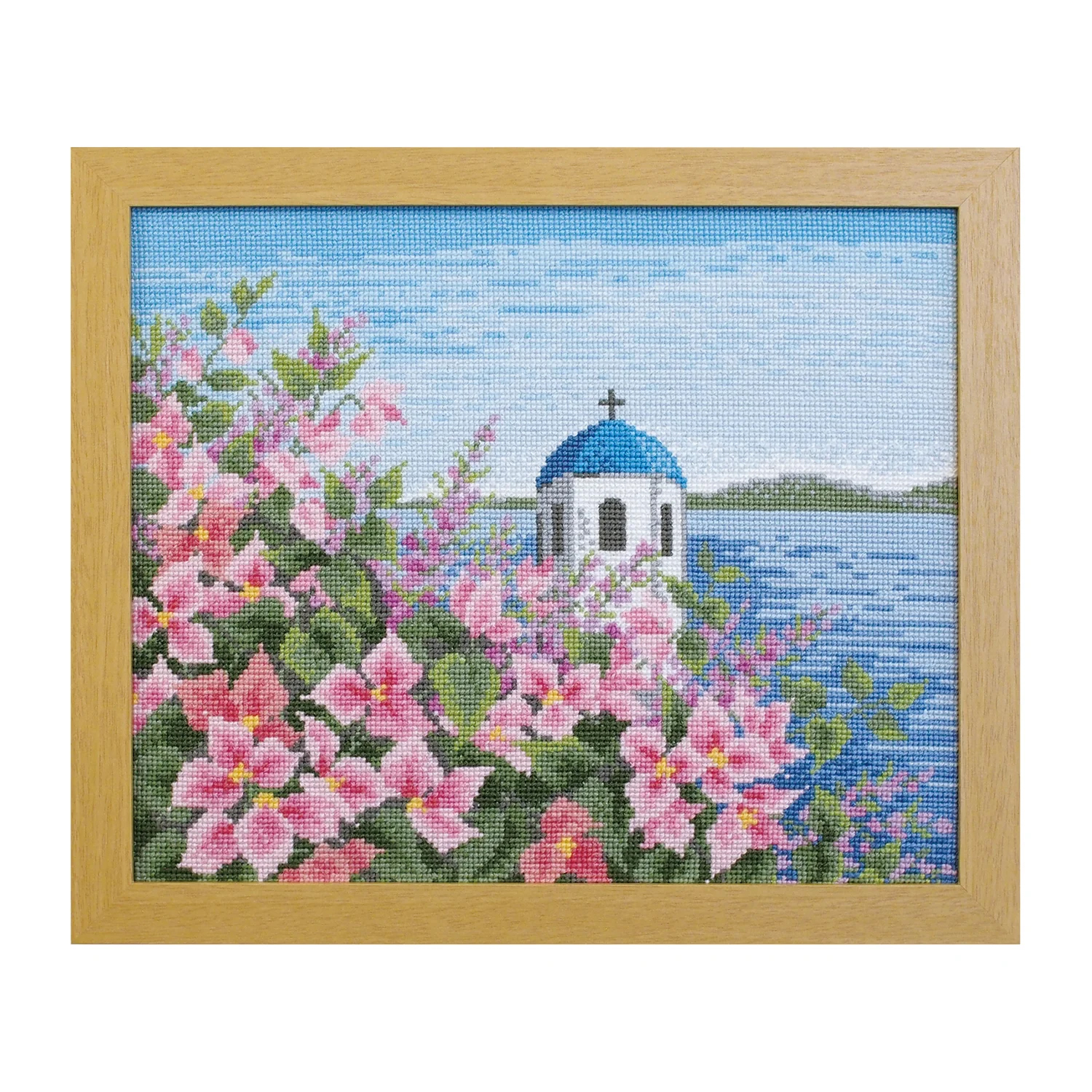 OLY-K7577 Olimpass Embroidery Kit Bougainvillea Blooms in the Aegean Sea (Set)