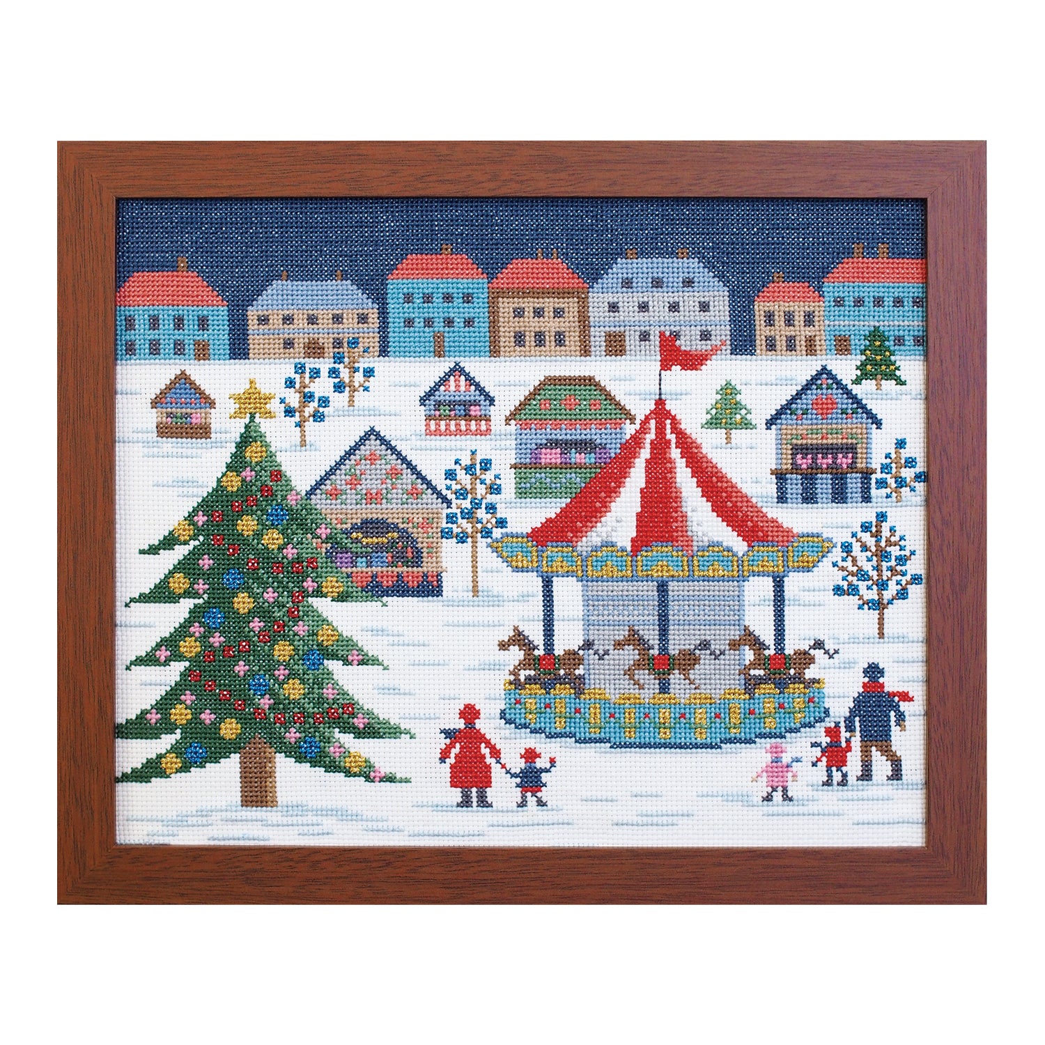 OLY-K7579 Olimpass Embroidery Kit German Fun Christmas Market (Set)