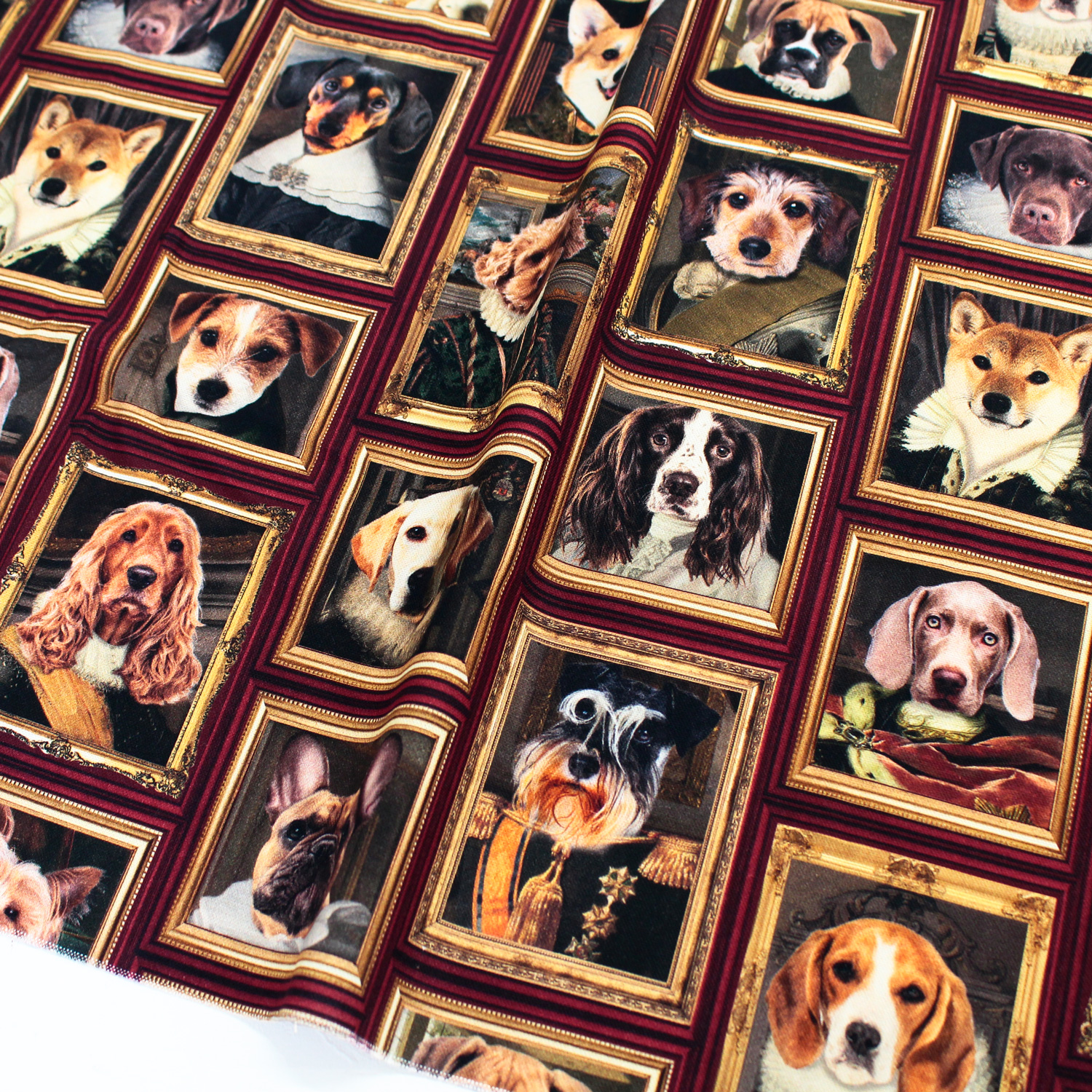 BB1469-180 Museum Dog Oxford Cloth, Digital Print, Imported from the Netherlands, 140cm Wide, 1m/unit (m)