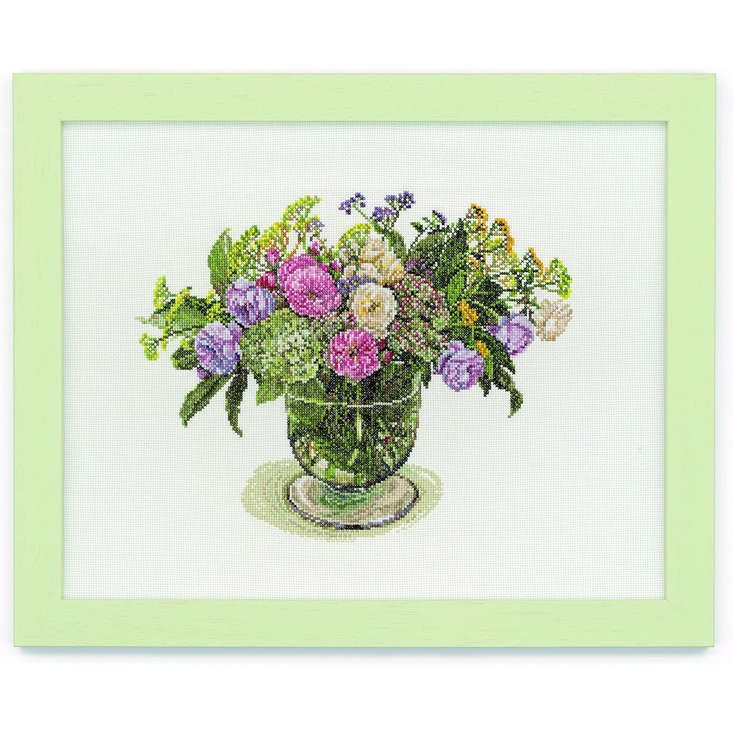 CSK552111 LECIEN Embroidery Kit Cosmo Fujico Collection English Roses and Early Summer Flowers (each)