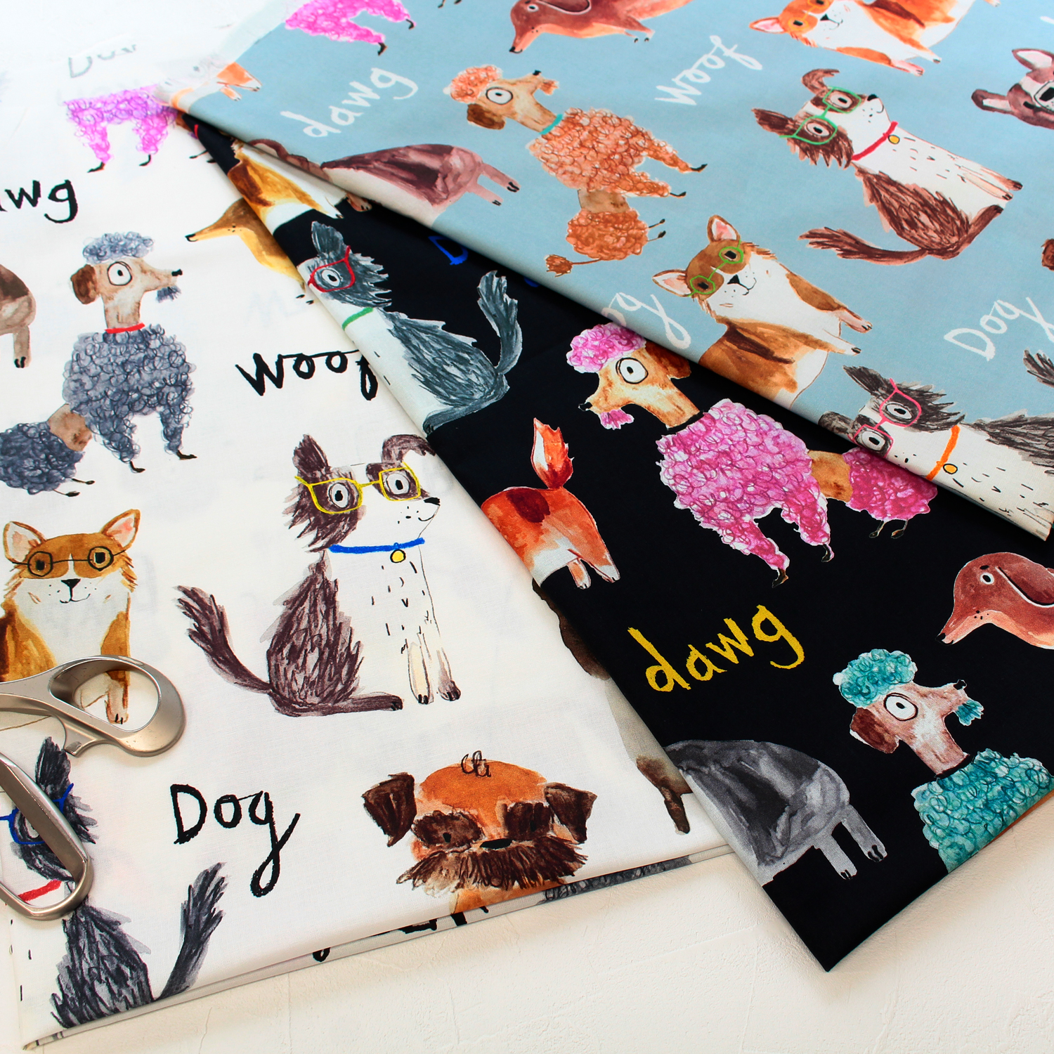 【3/26まで】■LF-LTDOGR Maison de Fabric -LIFE-イヌ 巾約110cm 原反約12m巻 (巻)