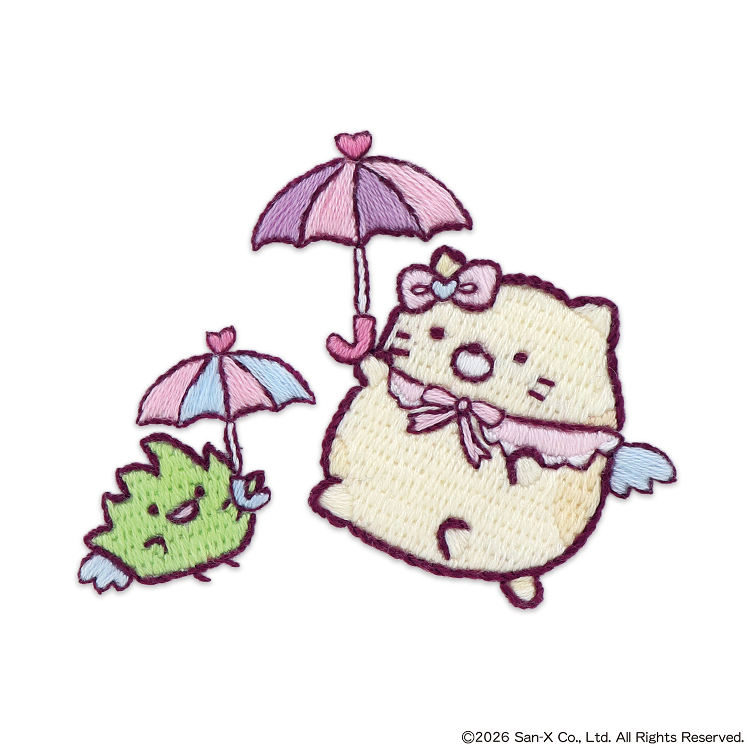OLY-Z-9 はってはじめる刺しゅうキット 「すみっコぐらし」  ねこ・ざっそう  (袋)
