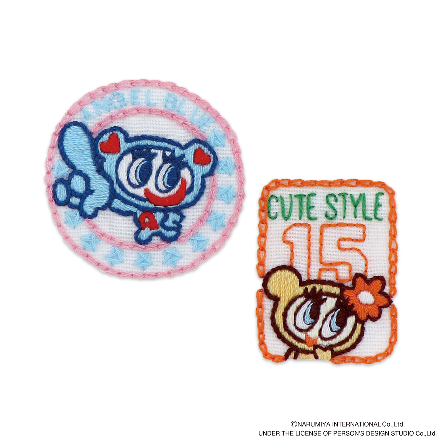OLY-Z-54 はってはじめる刺しゅうキット 「エンジェルブルー」  ナカムラくん＆ハナちゃんA  (個)