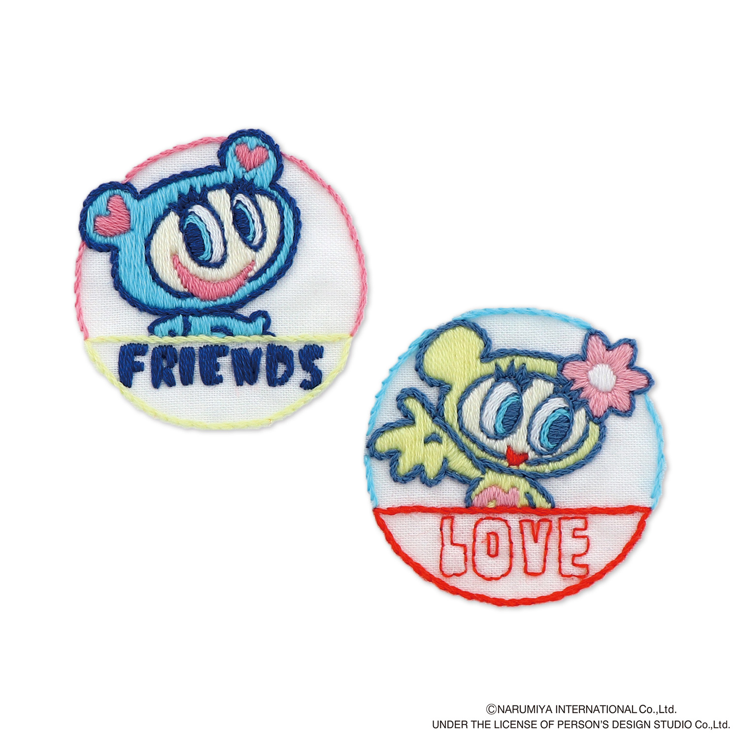 OLY-Z-55 はってはじめる刺しゅうキット 「エンジェルブルー」  ナカムラくん＆ハナちゃんB  (個)
