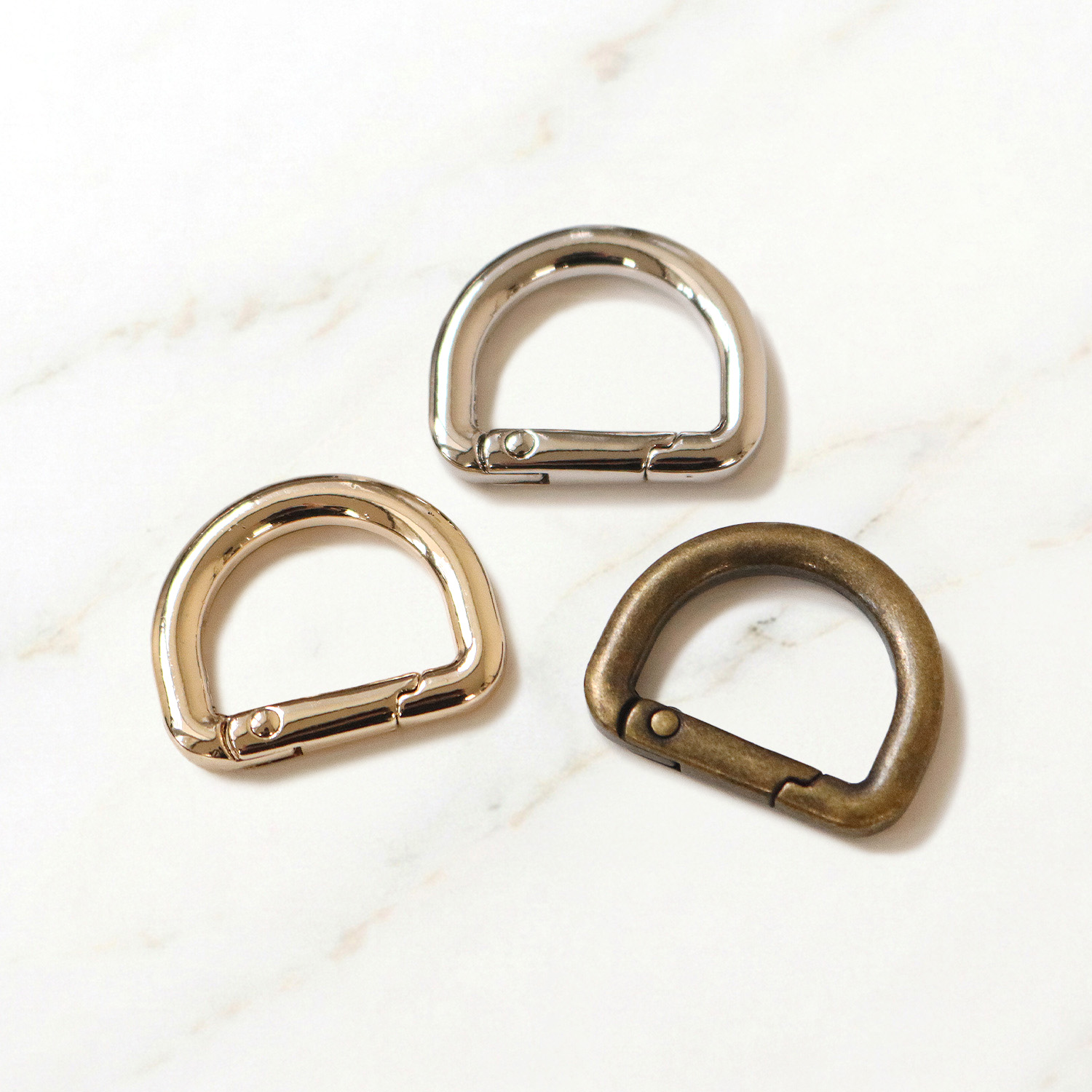 CJ32851~853 D-Shaped Carabiner [Medium] 20mm, 1Piece (Bag)