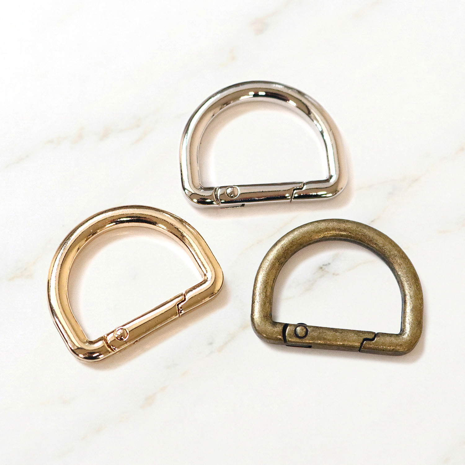 CJ32-854~856 D-Shaped Carabiner [Large] 25mm, 1Piece (Bag)