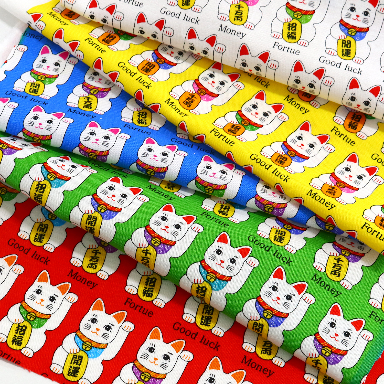 ■IBK99407R-2 Japanese-style Sheeting, Maneki-neko Design, Width: Approx. 108cm, Roll: Approx. 12m
