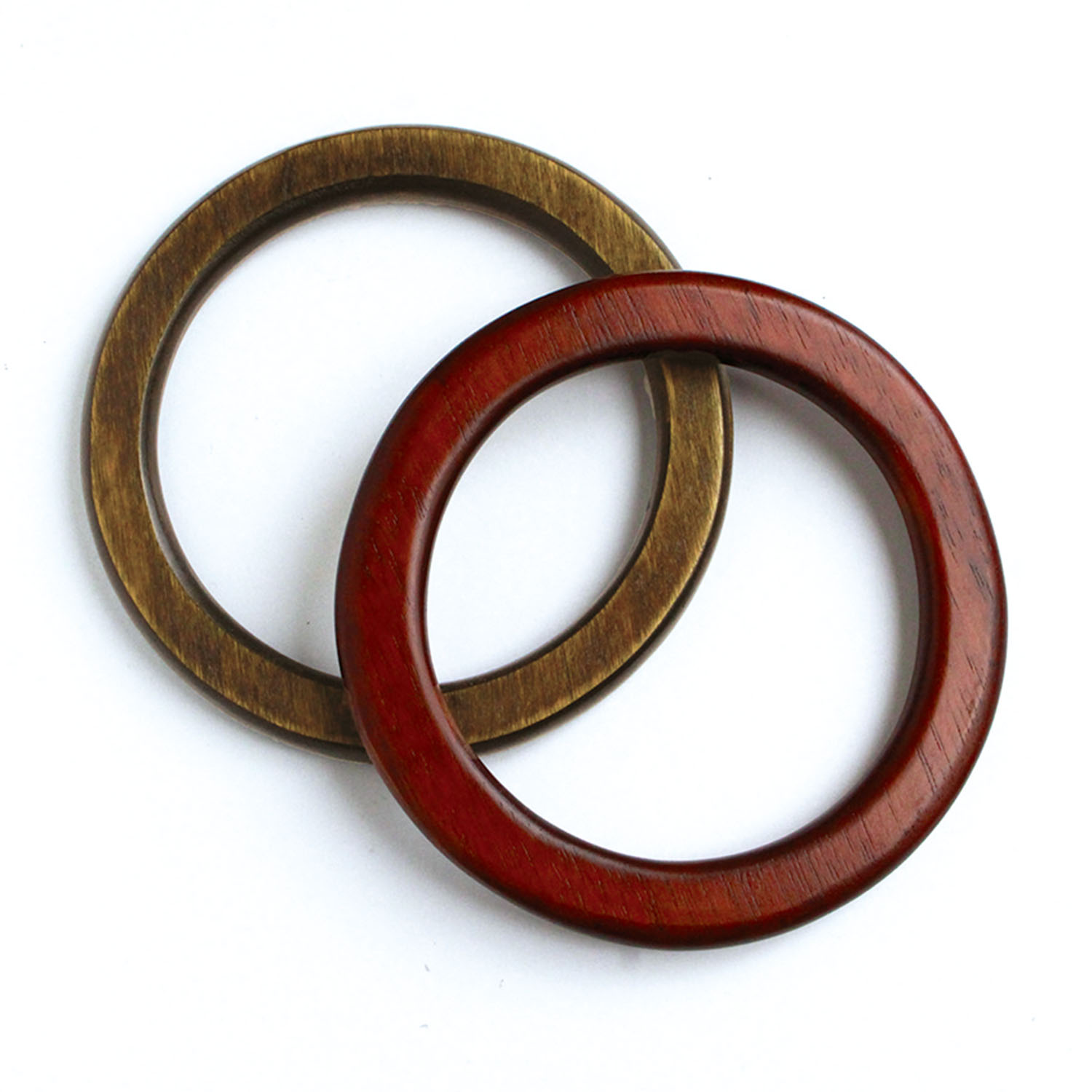 TYH11351　High-quality Wood Bag handle　circle　2pcs/1pair (pack)