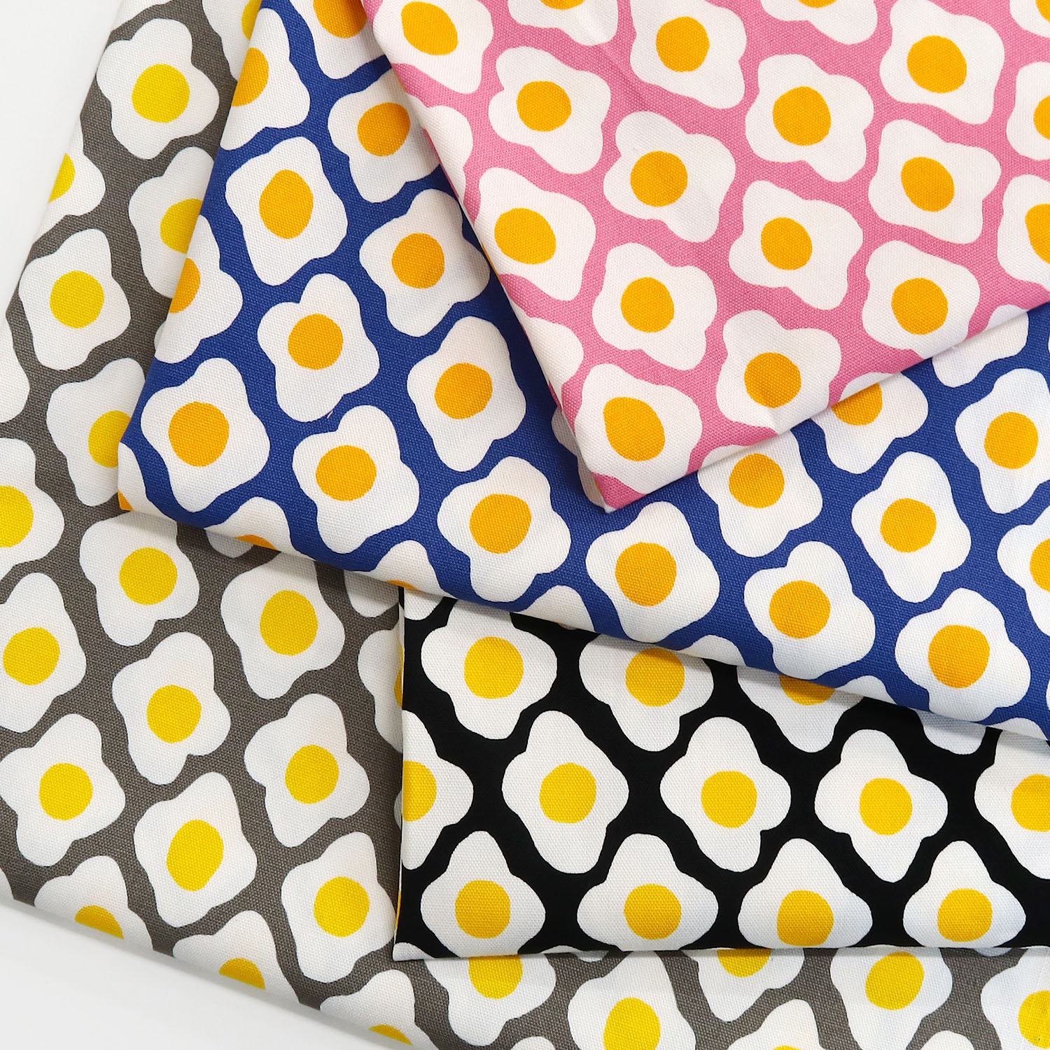 FO10657 "Fried Egg" Moroccan Pattern Oxford Fabric , Width approx. 110cm, 1m/unit (m)