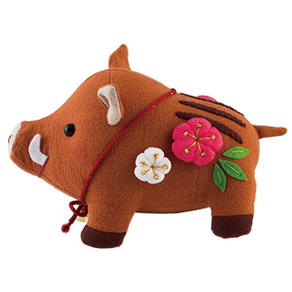 Pa774 19年十二支手芸キット 亥 ぬいぐるみキット 梅イノシシ 個 Chuko Online