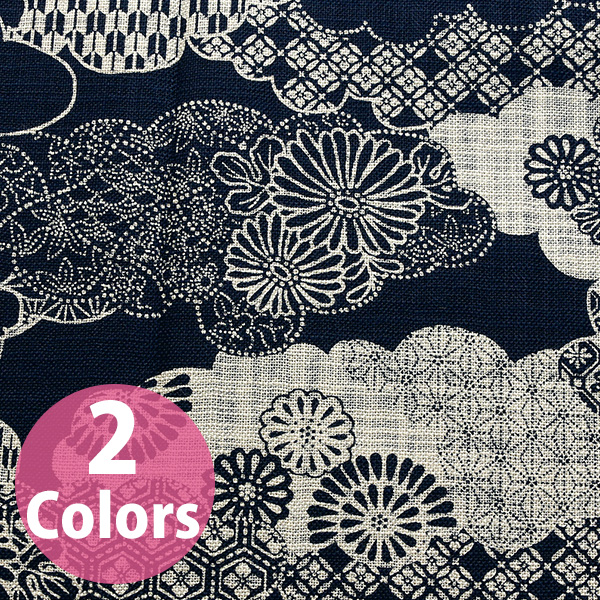 ■B88334ZR-2 Japanese Printed Fabric “Clouds” Uneven Thread Cloth Bolt approx.10m (roll)