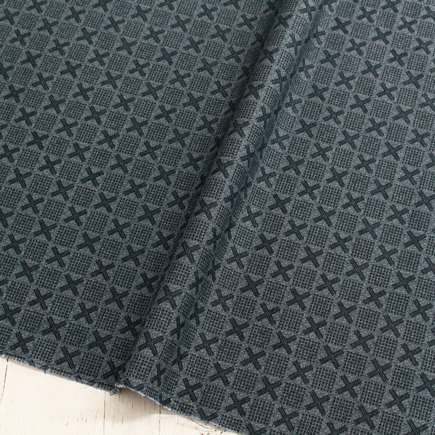 [0910 New Pattern] FSP-764 Gray Cross Mark Free Sprit USA Print 1m/unit (m)