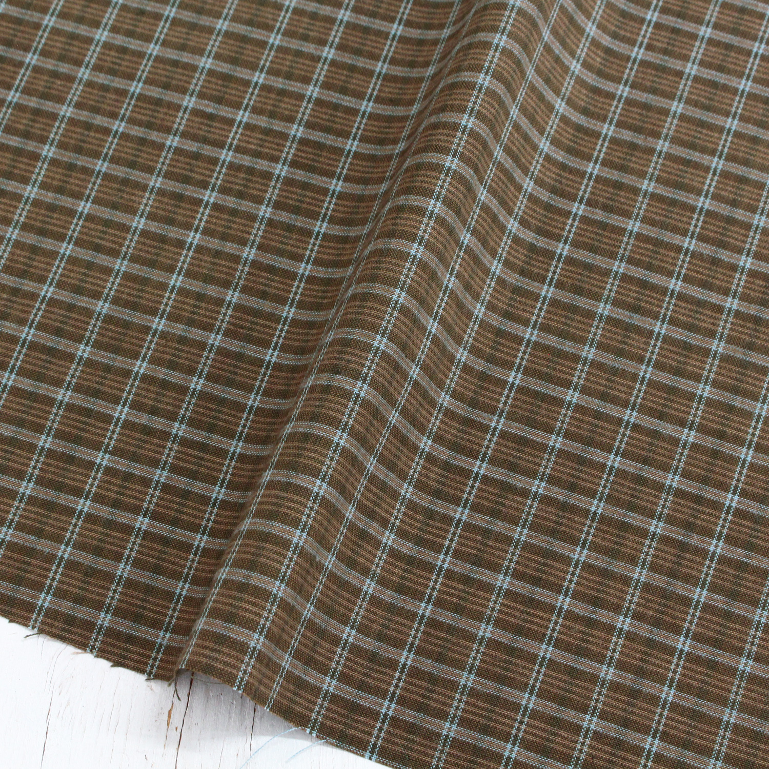 [0910 New Pattern] FSP-771 Brown Check Free Sprit USA Print 1m/unit (m)