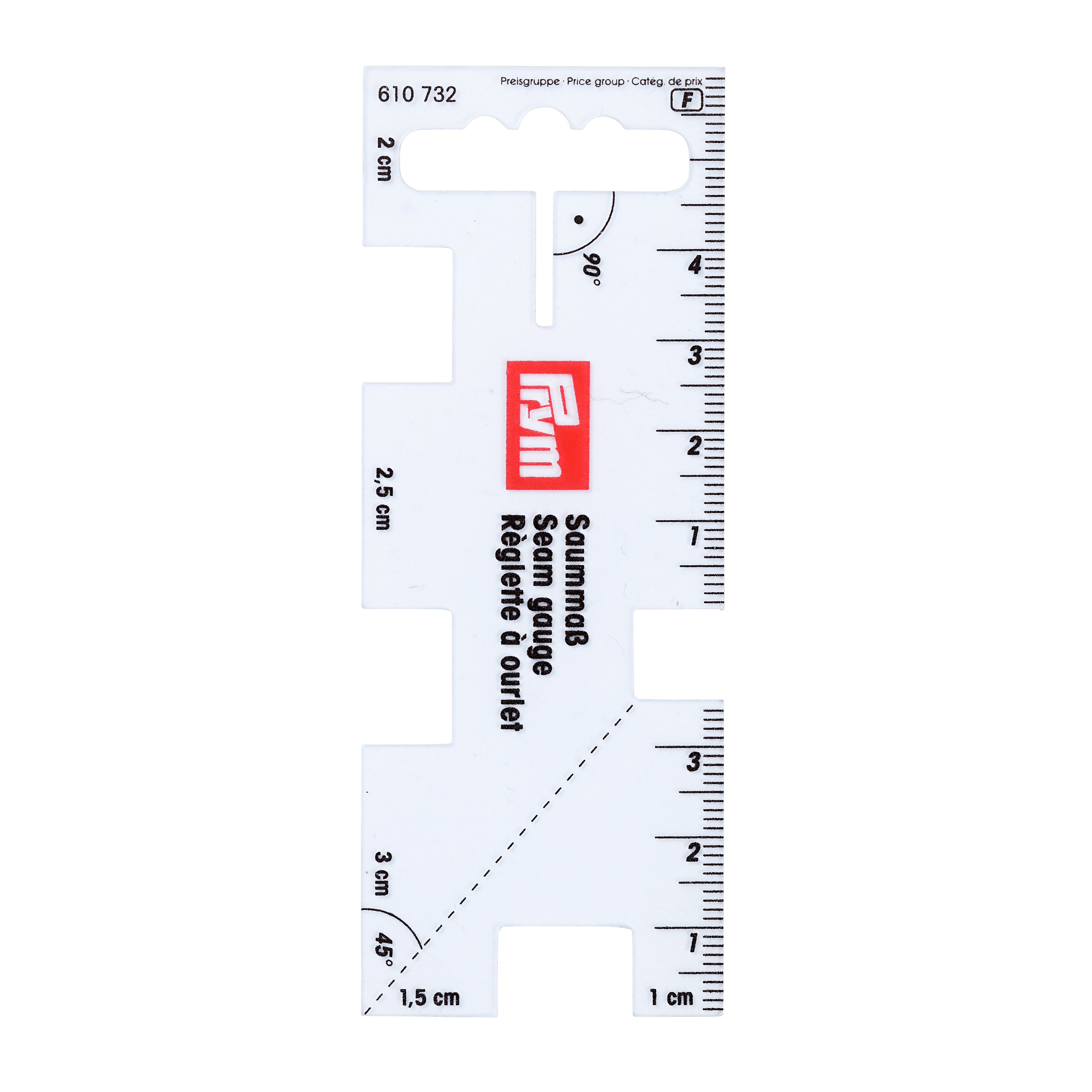 PRM610732 Prym Prym Transparent Seam Gauge 5.5cmX4cm(sheet)