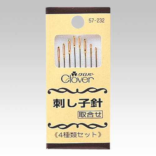 CL57-232 Sashiko Needles Assortment, 4 type set (pcs)