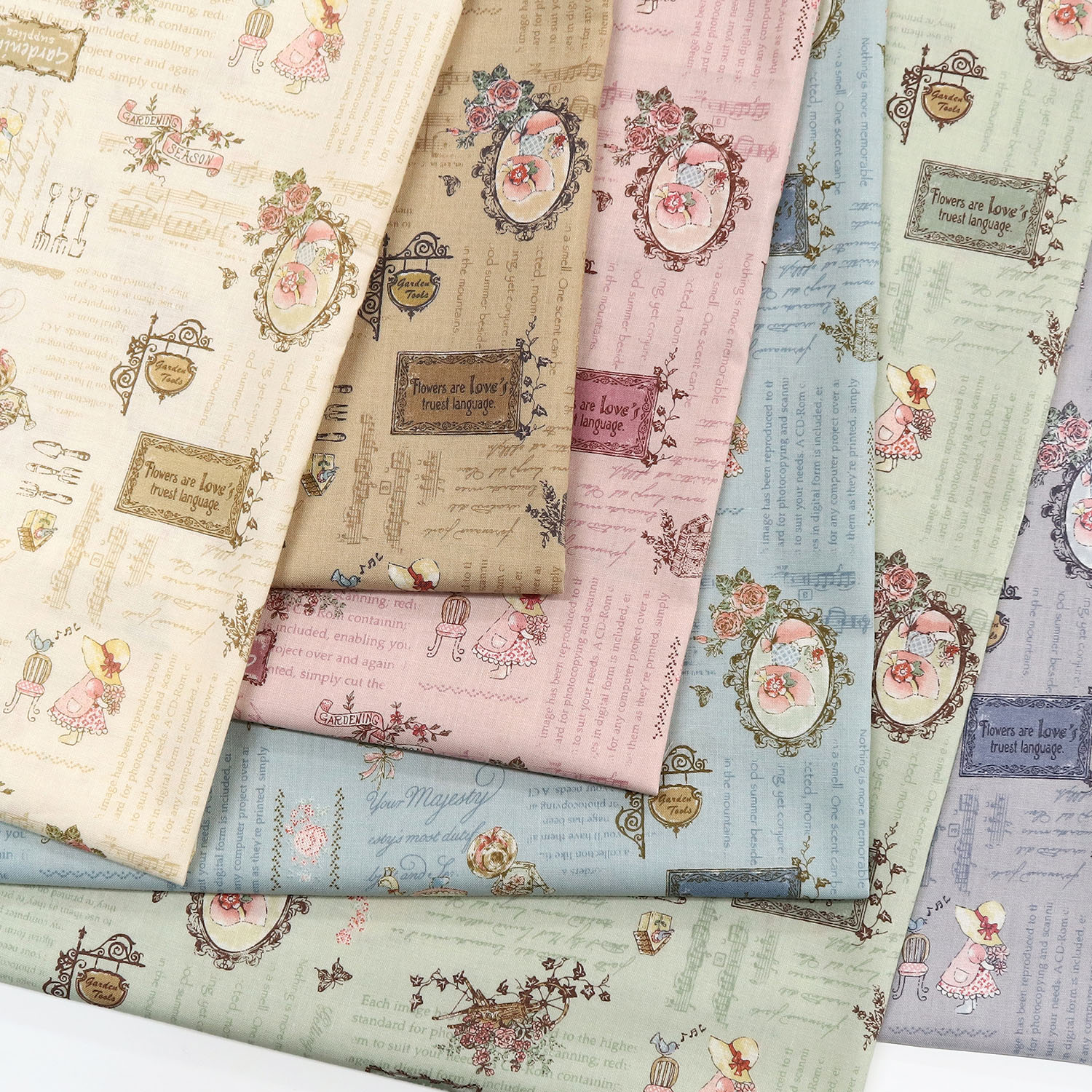 NCM-B4004 MINAMI KUMIKO collection Sunbonnet Sue サンボンネット・スーちゃん 1m単位 (m）