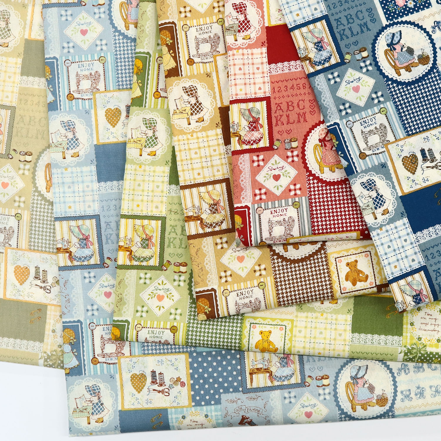 NCM-B4005 MINAMI KUMIKO collection Sunbonnet Sue サンボンネット・スーちゃん 1m単位 (m）