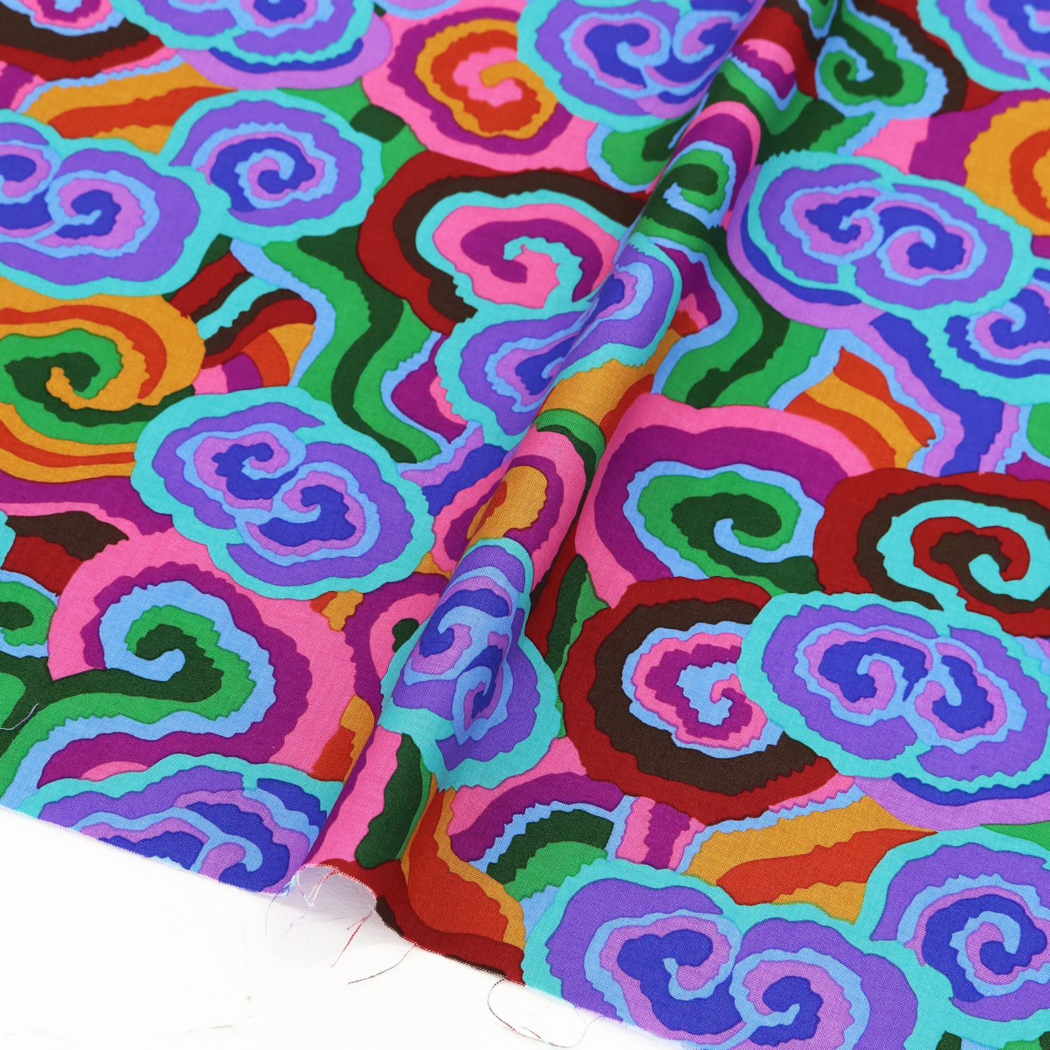 FSP-1004 紫 雲柄 FreeSpirit フリースピリット Kaffe Fassett -ケイフ・ファセット- USAプリント 巾約112cm 1m単位 (m)