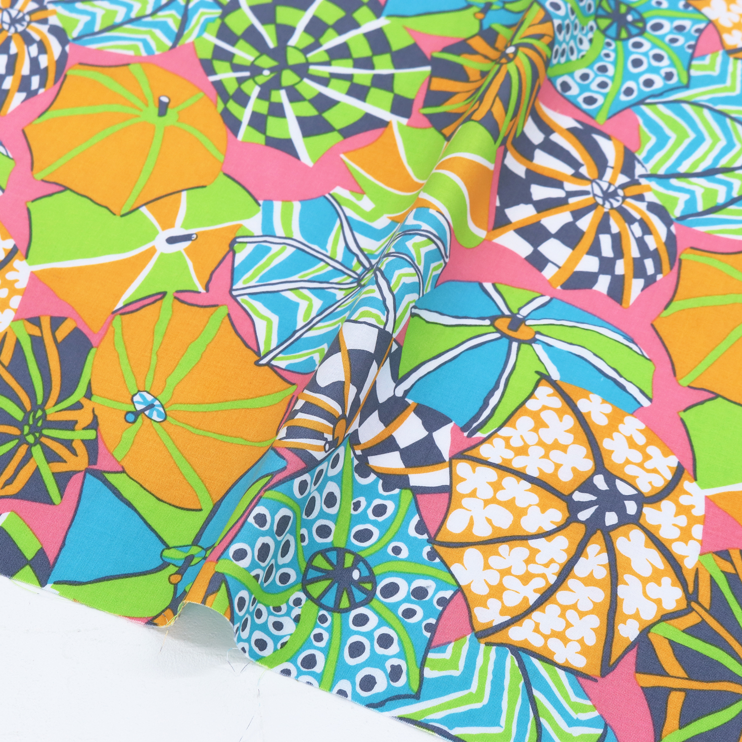 FSP-1005 パステル傘 FreeSpirit フリースピリット Kaffe Fassett -ケイフ・ファセット- USAプリント 巾約112cm 1m単位 (m)