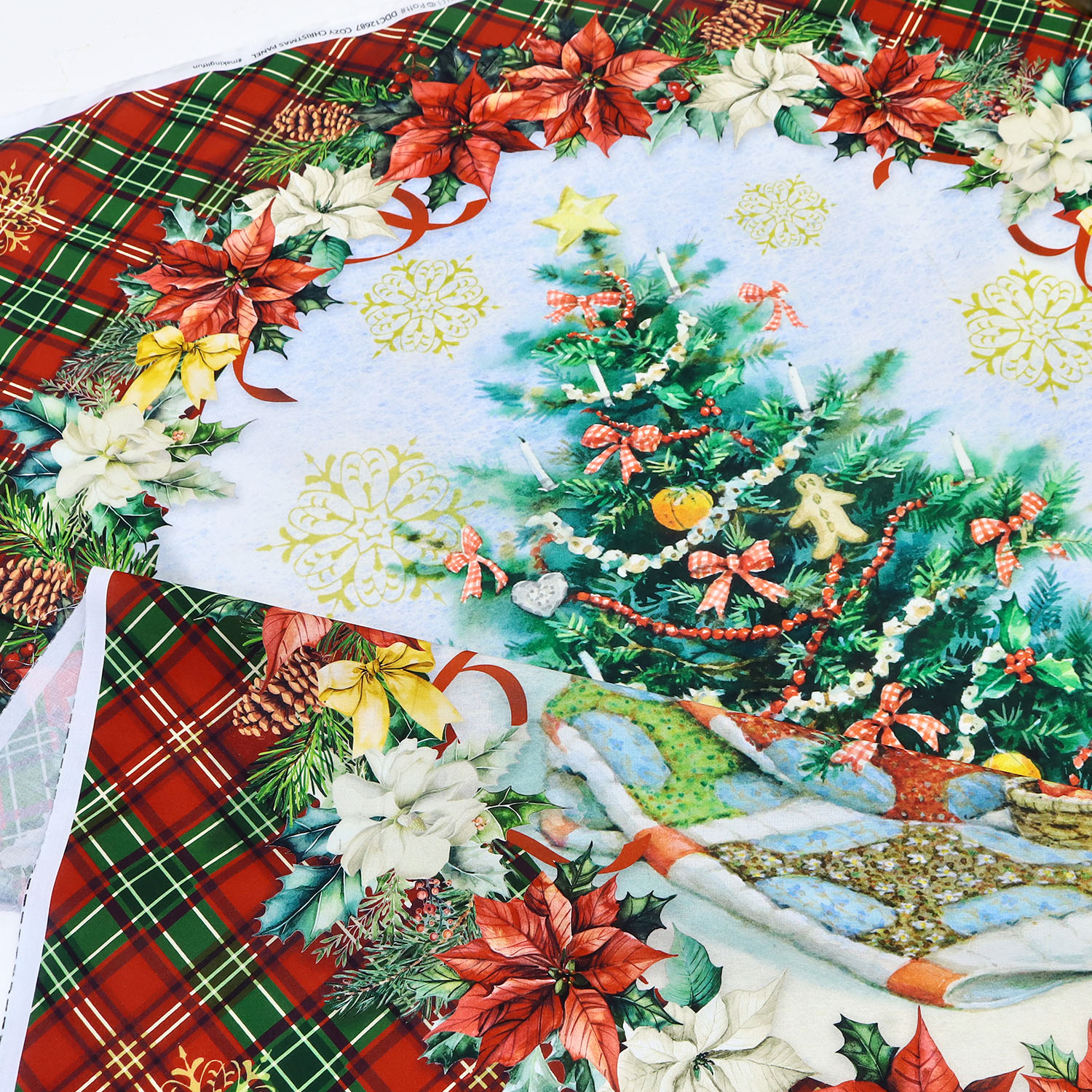 MICH12687-M クリスマスツリー パネル生地 USAコットンシーチングプリント Michael Miller マイケルミラー パネル生地巾110cm×90cm (枚)