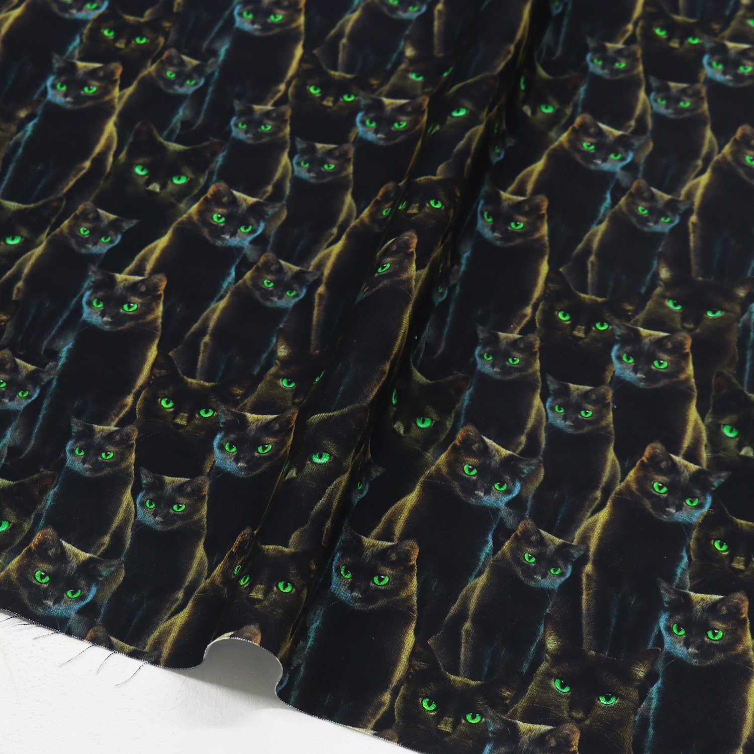 MICH12734-B 黒猫 いっぱい USAコットンシーチングプリント Michael Miller マイケルミラー 1m単位 (m)