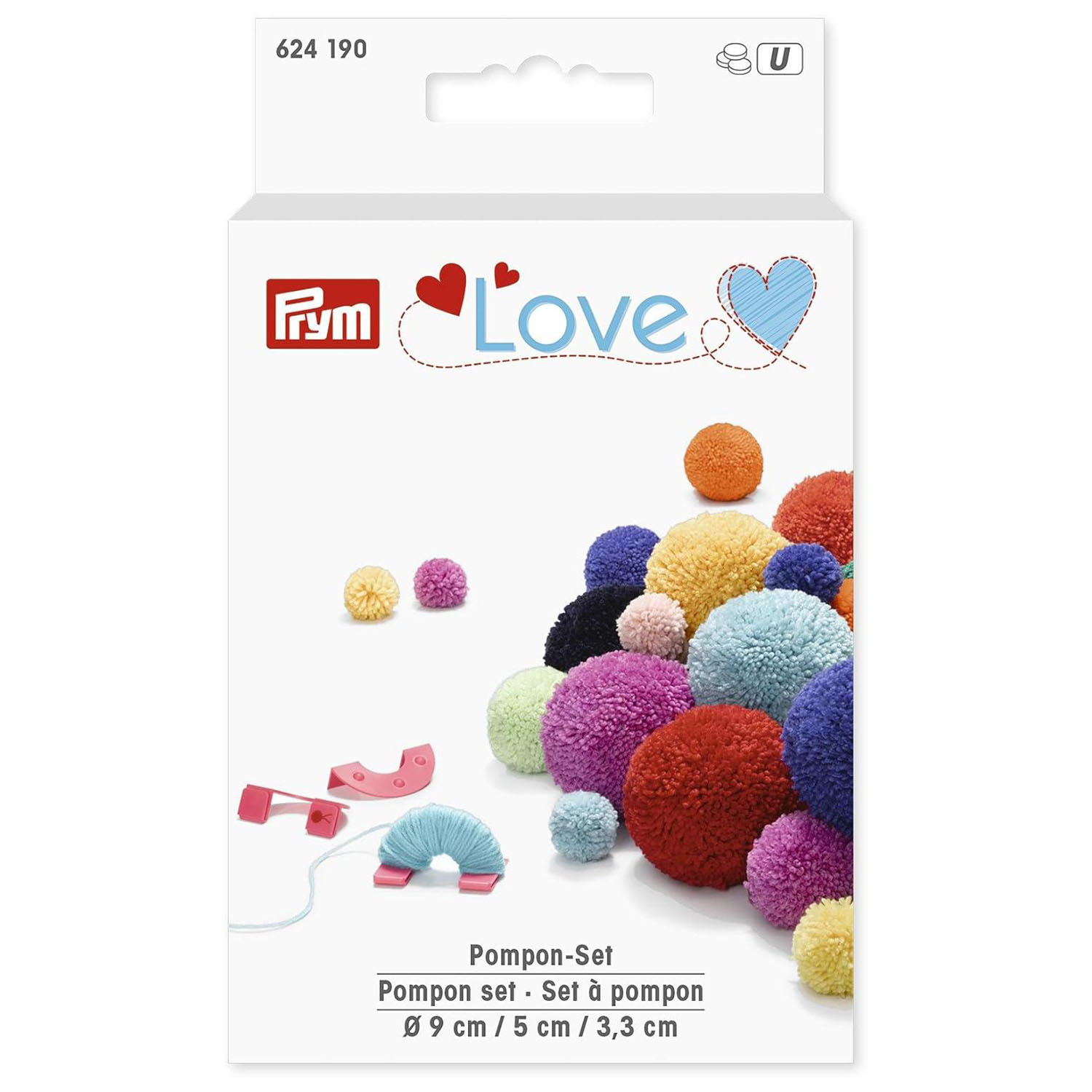 PRM624190 Prym Love Pompon set φ33mm / 50mm / 90mm (pcs)