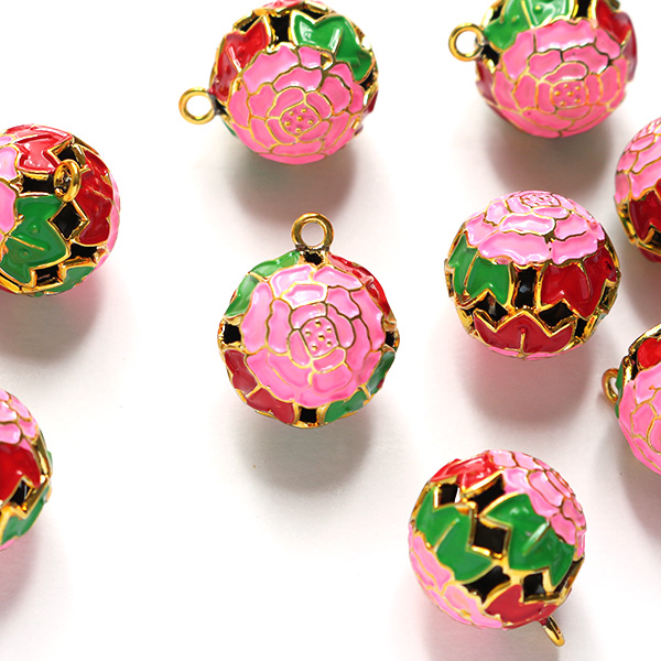 F6-76　Floral Bell　-Peony　Pink-　1pcs  (pcs)