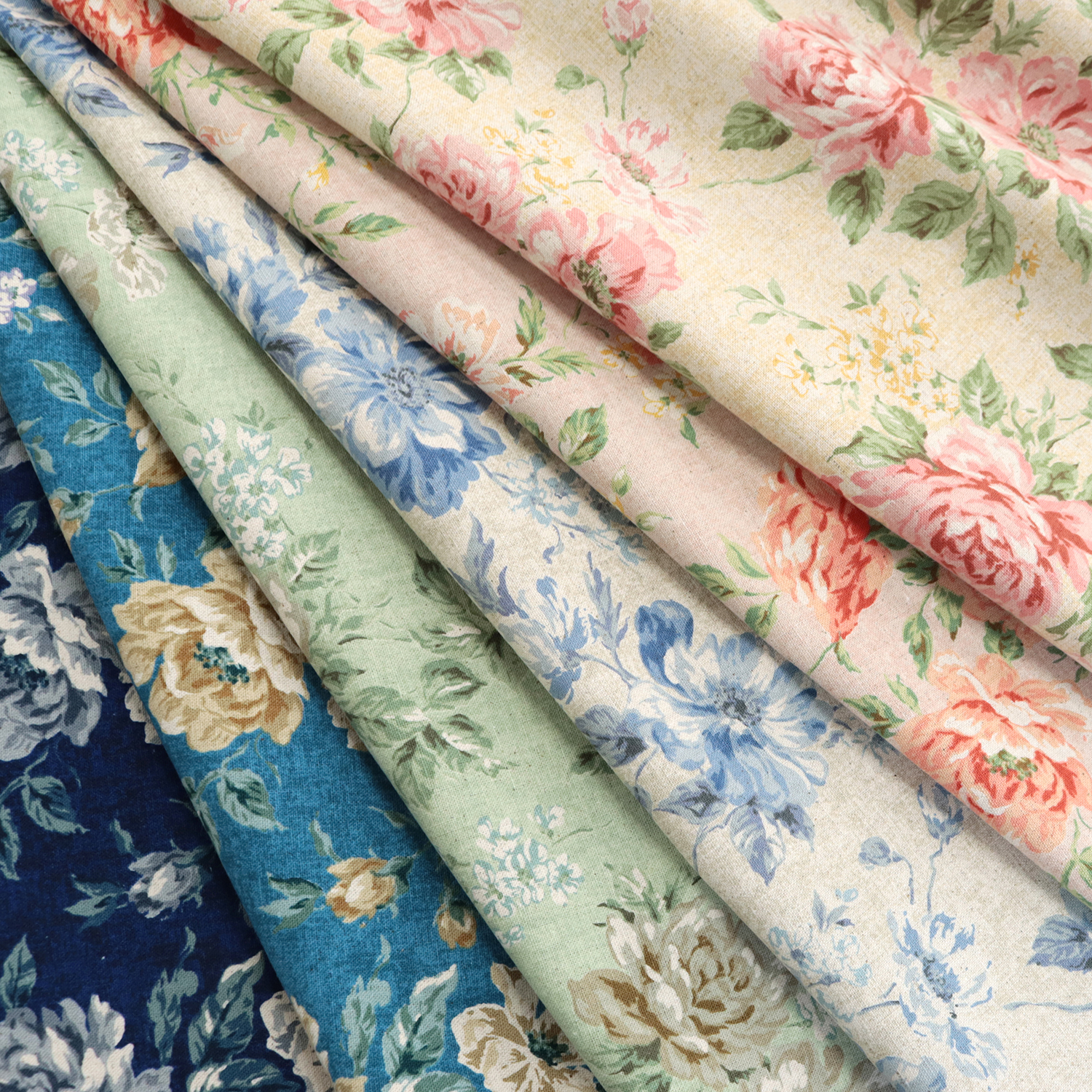 WP10691 Grande Rose, French Rose Series, Cotton-Linen Canvas 1m/unit (m)