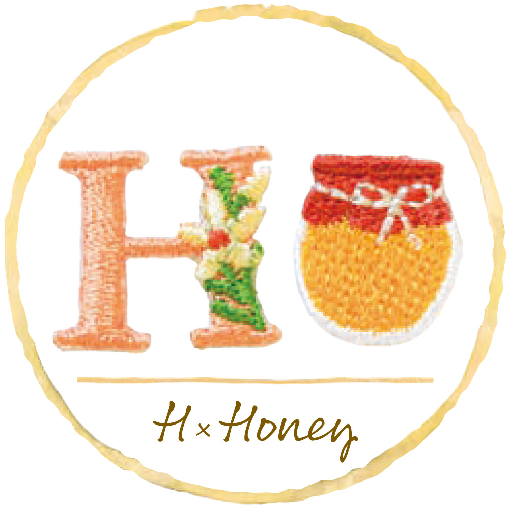 【お取り寄せ・返品不可】■H459 ハマナカ ワッペン フローラルイニシャル [Floral Initials] 3枚単位（セット） 7