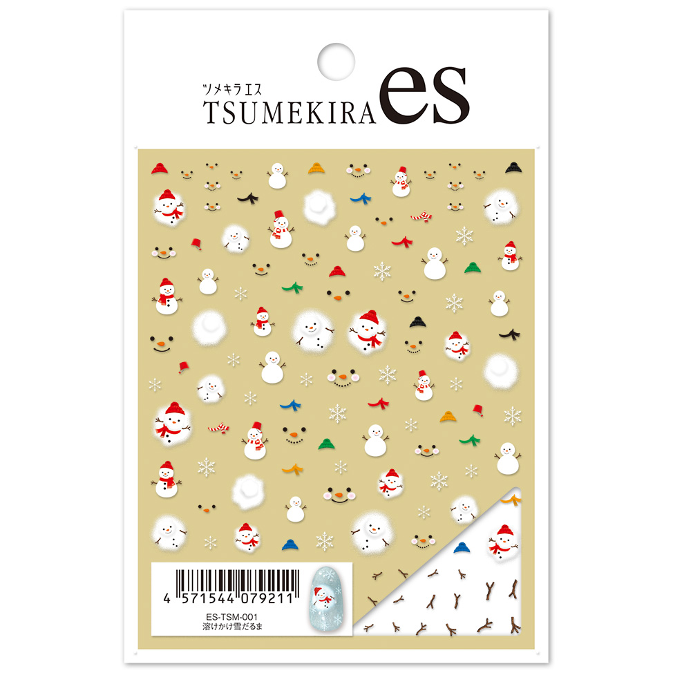 【お取り寄せ・返品不可】ES-TSM-001 【es】溶けかけ雪だるま ツメキラ ネイルシール 2026年10月発売 (枚)