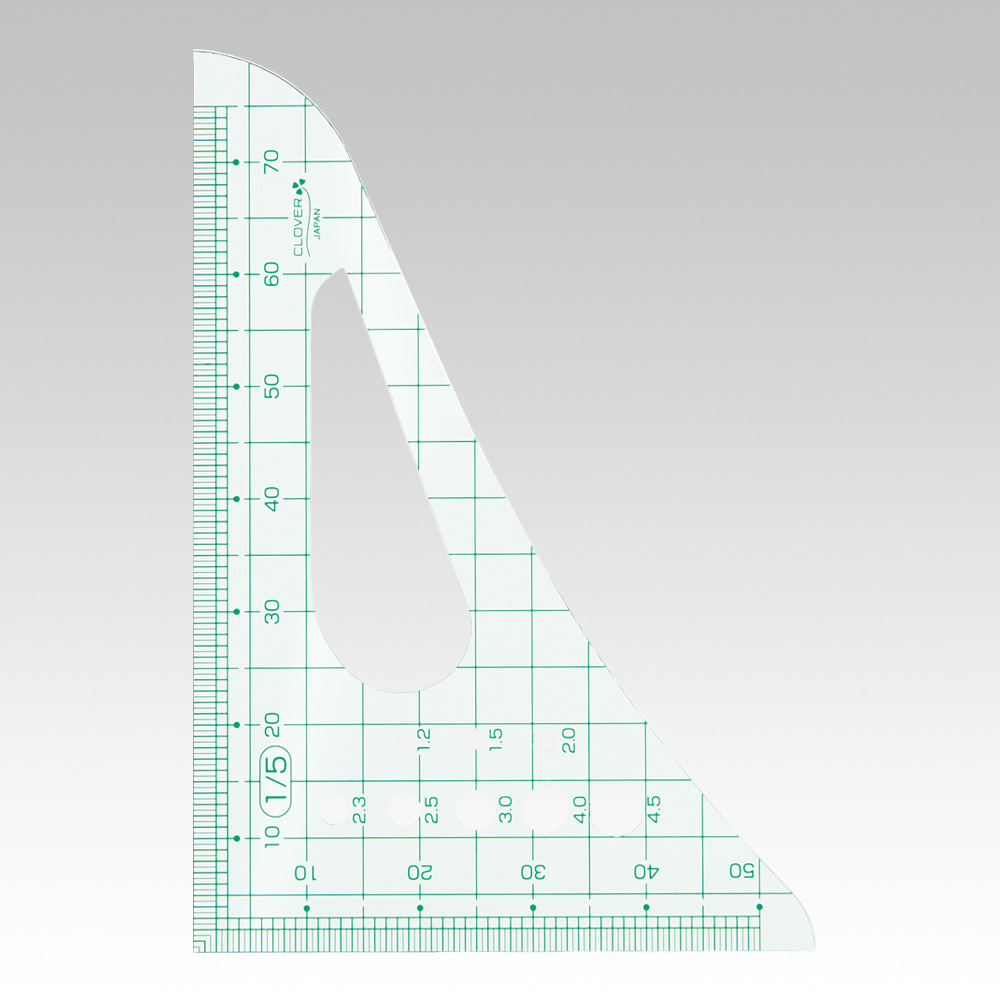 CL25-016 方眼三角縮尺 1/5 (枚)