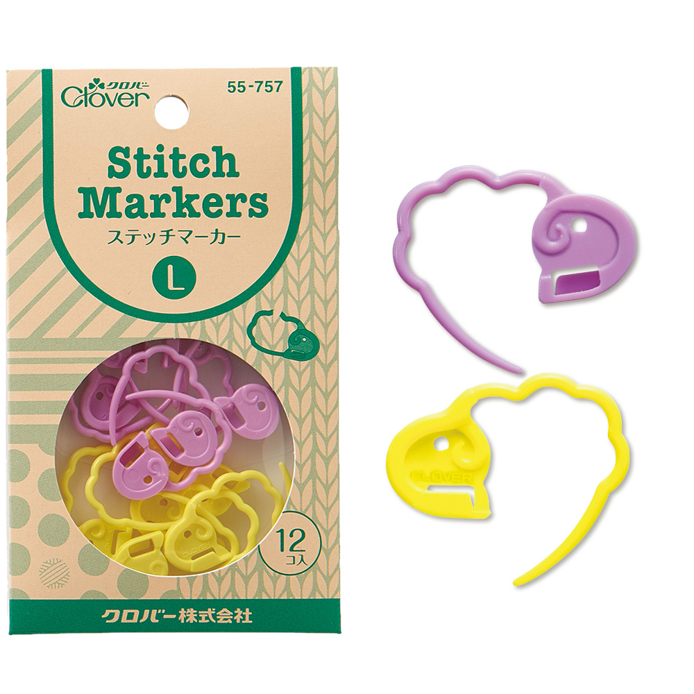 CL55-757  Clover Quick Locking Stitch Marker L (bag)