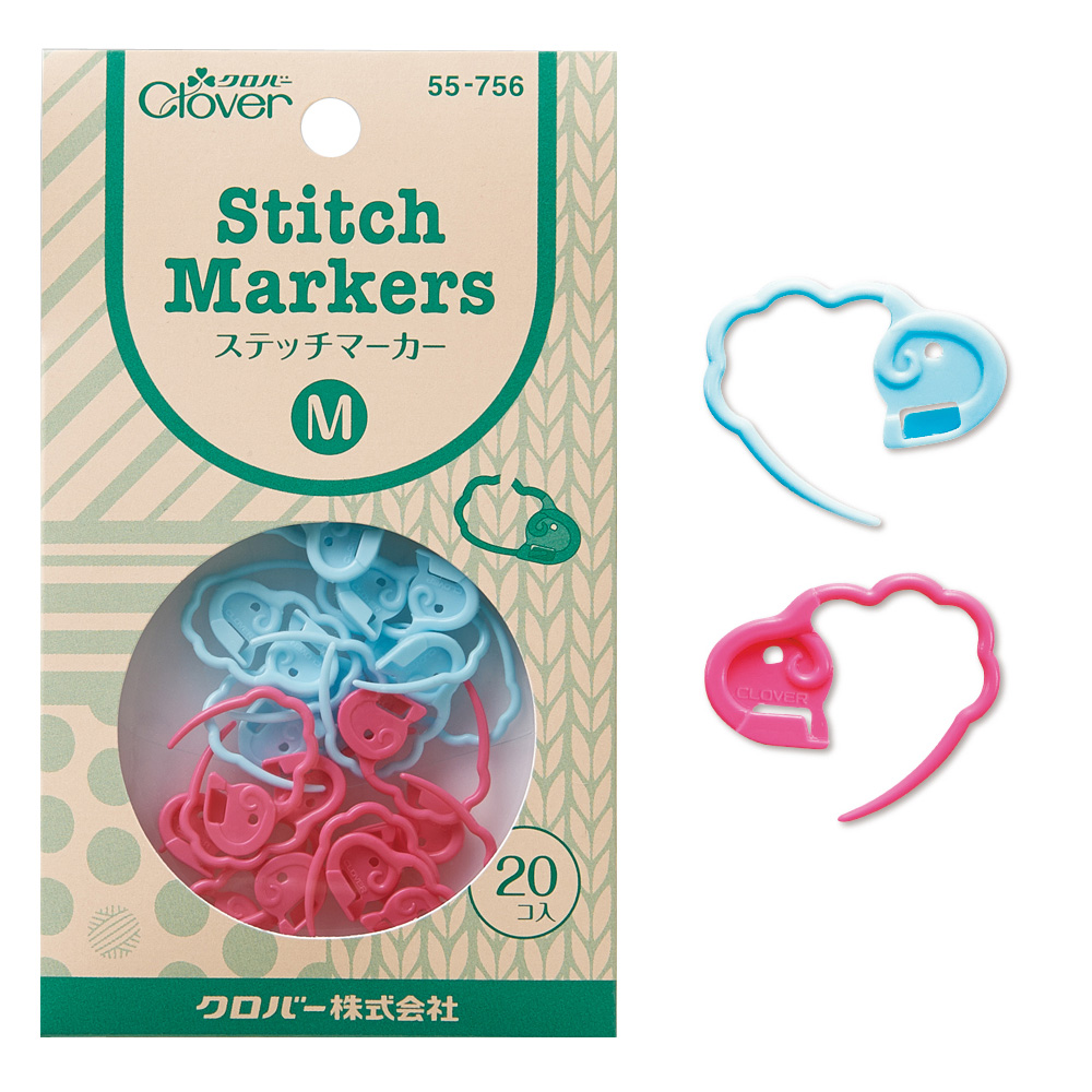 CL55-756  Clover Quick Locking Stitch Marker M (bag)