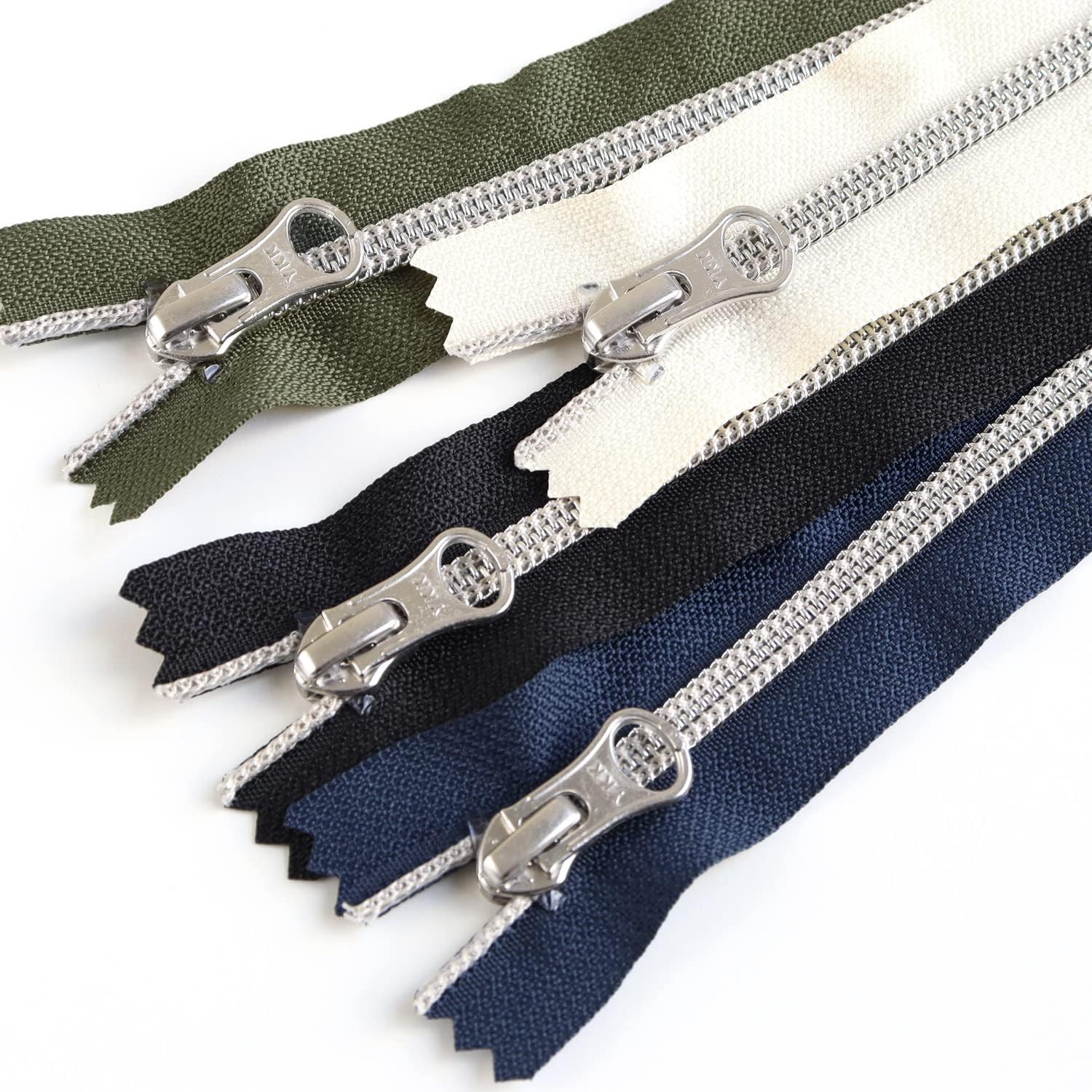 5CM20S-4MIX メタリオン片開きファスナー 金具シルバー 20cm 4色 5CM20S-4MIX メタリオン片開きファスナー 金具シルバー 20cm 4色