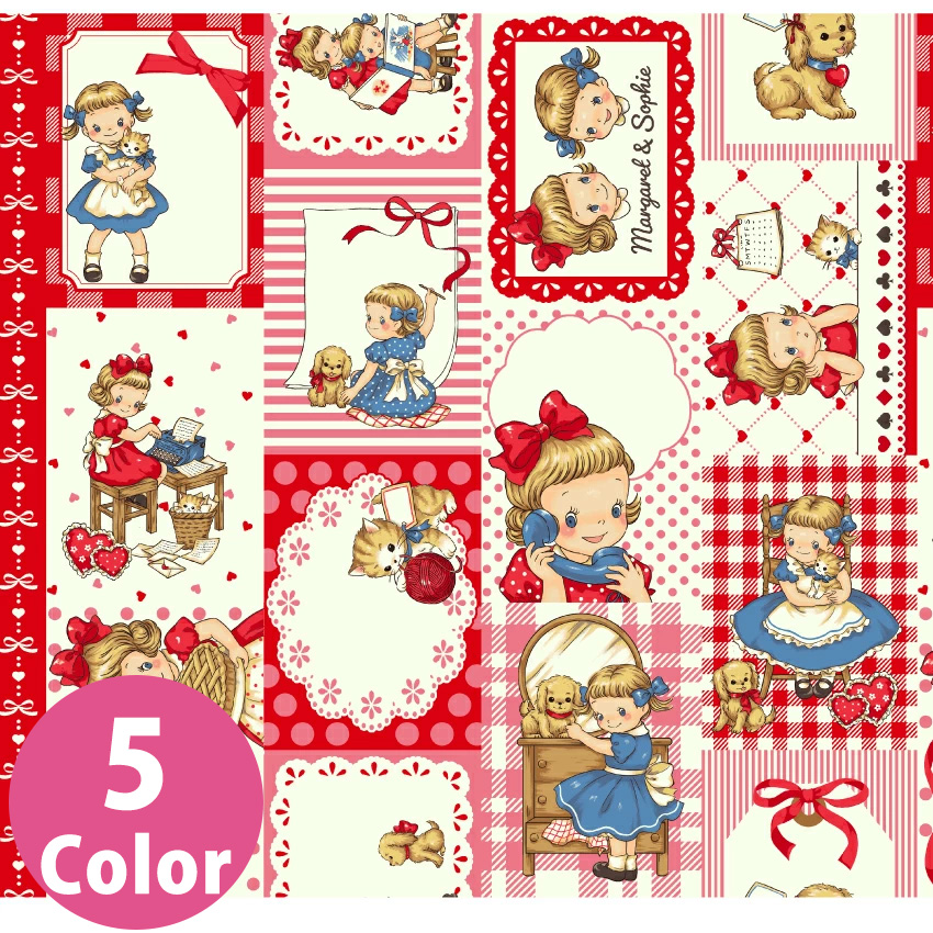 MS7060H-11 Margaret & Sophie 8th Little Memory Message Width 110cm, 1m unit (m)