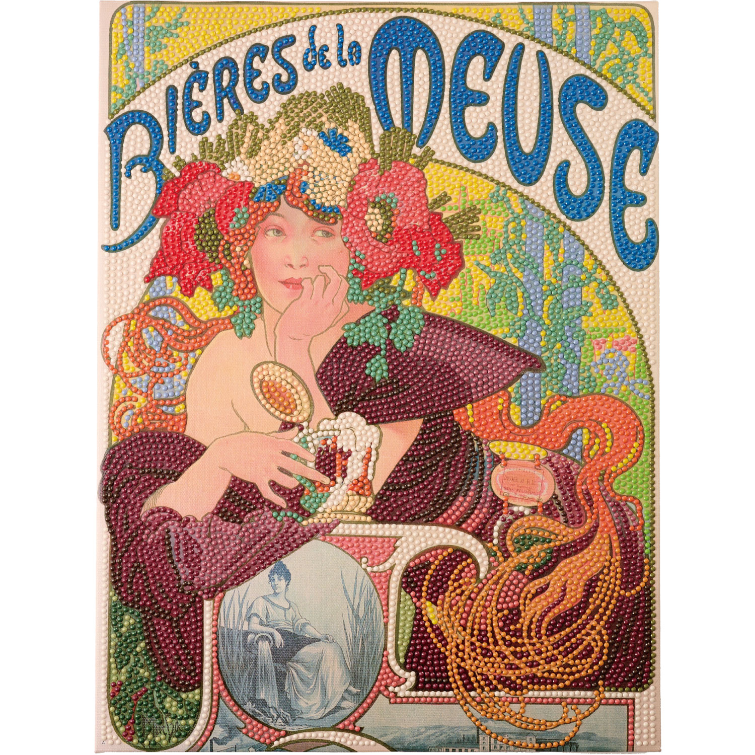 DF34-MC002 ダイヤモンドフィックス MUCHAアートコレクション 「ムーズ川のビール」 ビーズキット (箱)