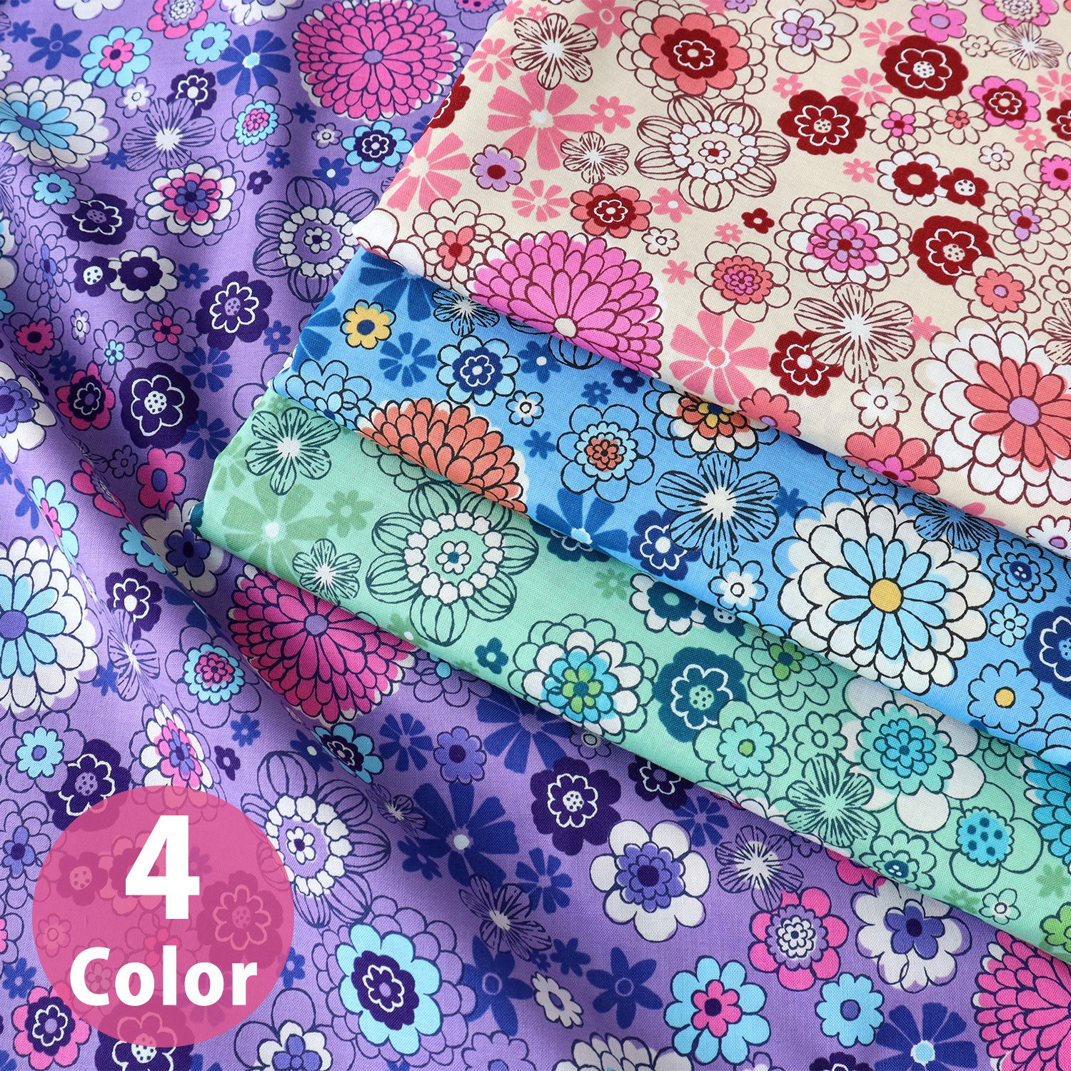 MT02344 Kathy Yousuke Petit voyage  タッキ, Print fabric 1m/unit (m)