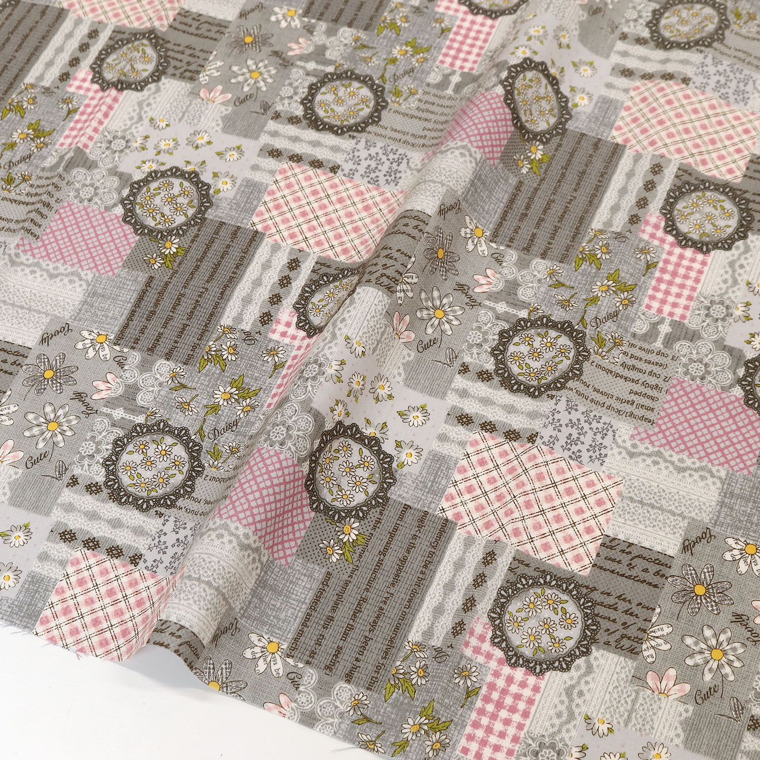 □NCM37300-72R MINAMI KUMIKO collection パッチワーク風 原反約12m