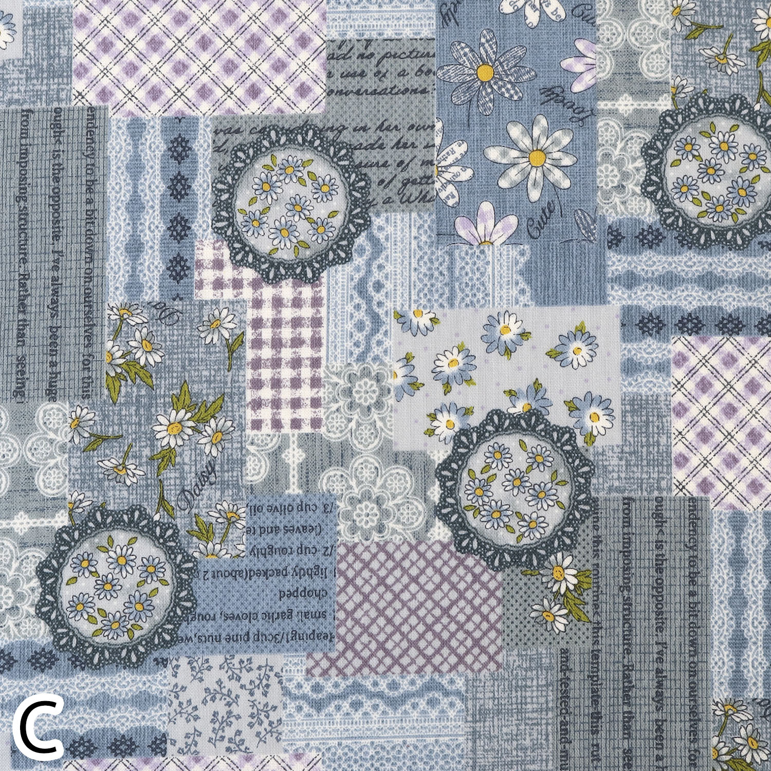 □NCM37300-72R MINAMI KUMIKO collection パッチワーク風 原反約12m