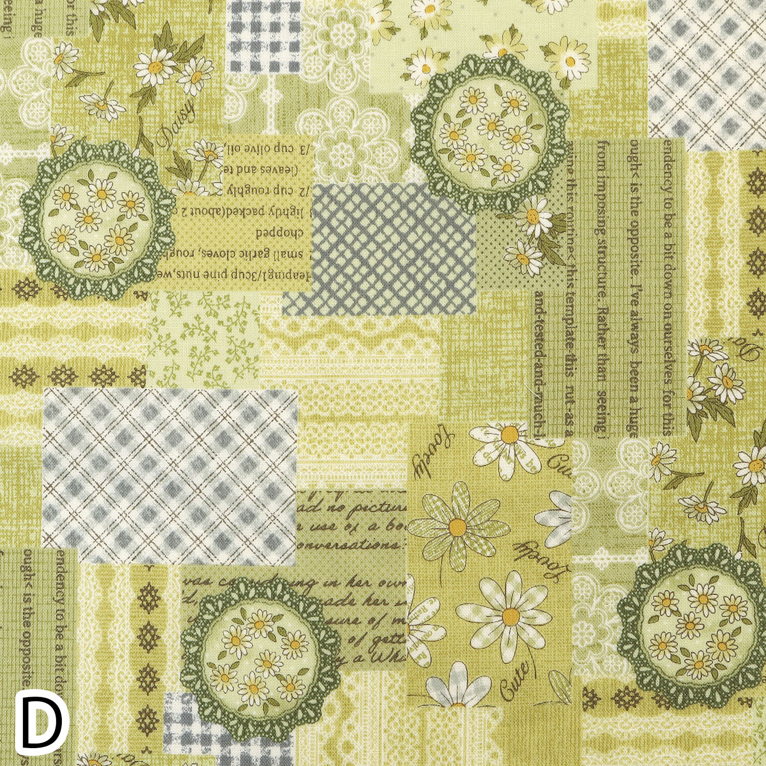 □NCM37300-72R MINAMI KUMIKO collection パッチワーク風 原反約12m