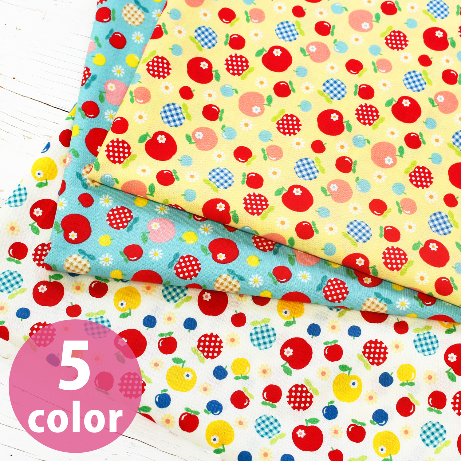 MS7050R-15　Margaret＆Sophie 7 Apple pattern width approx.110cm", approx. 10m (roll)
