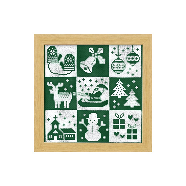 【お取り寄せ・返品不可】OLY-X103 オリムパス刺繍キット クロスステッチ クリスマス グリーン (袋)