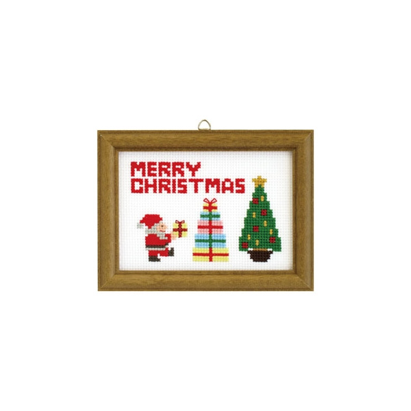 【お取り寄せ・返品不可】OLY-X88 オリムパス刺繍キット クリスマスクロスステッチ サンタ&ツリー (袋)