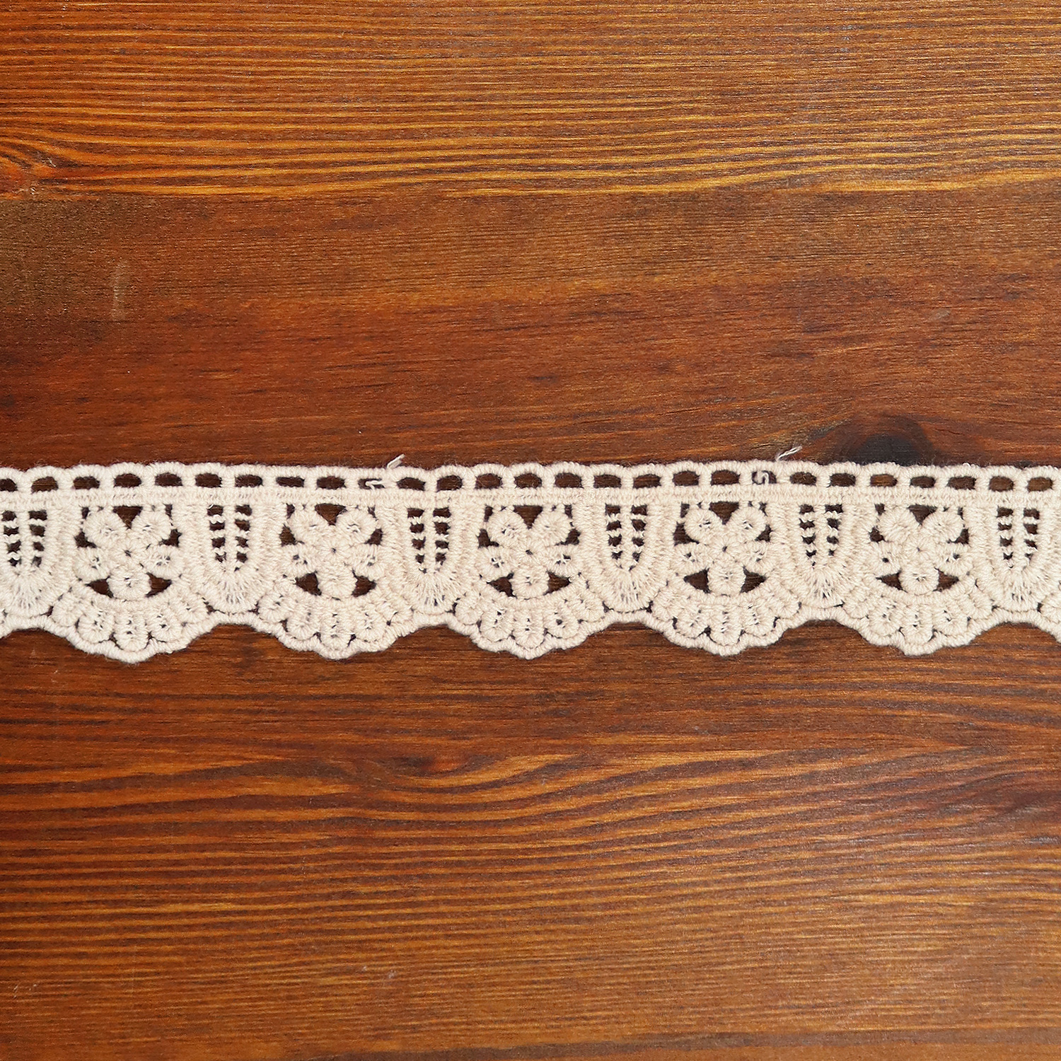 HML1013-2M モチーフレース [フラワーガーランド] 生成り 巾約2.8cm 約2mカット (袋)